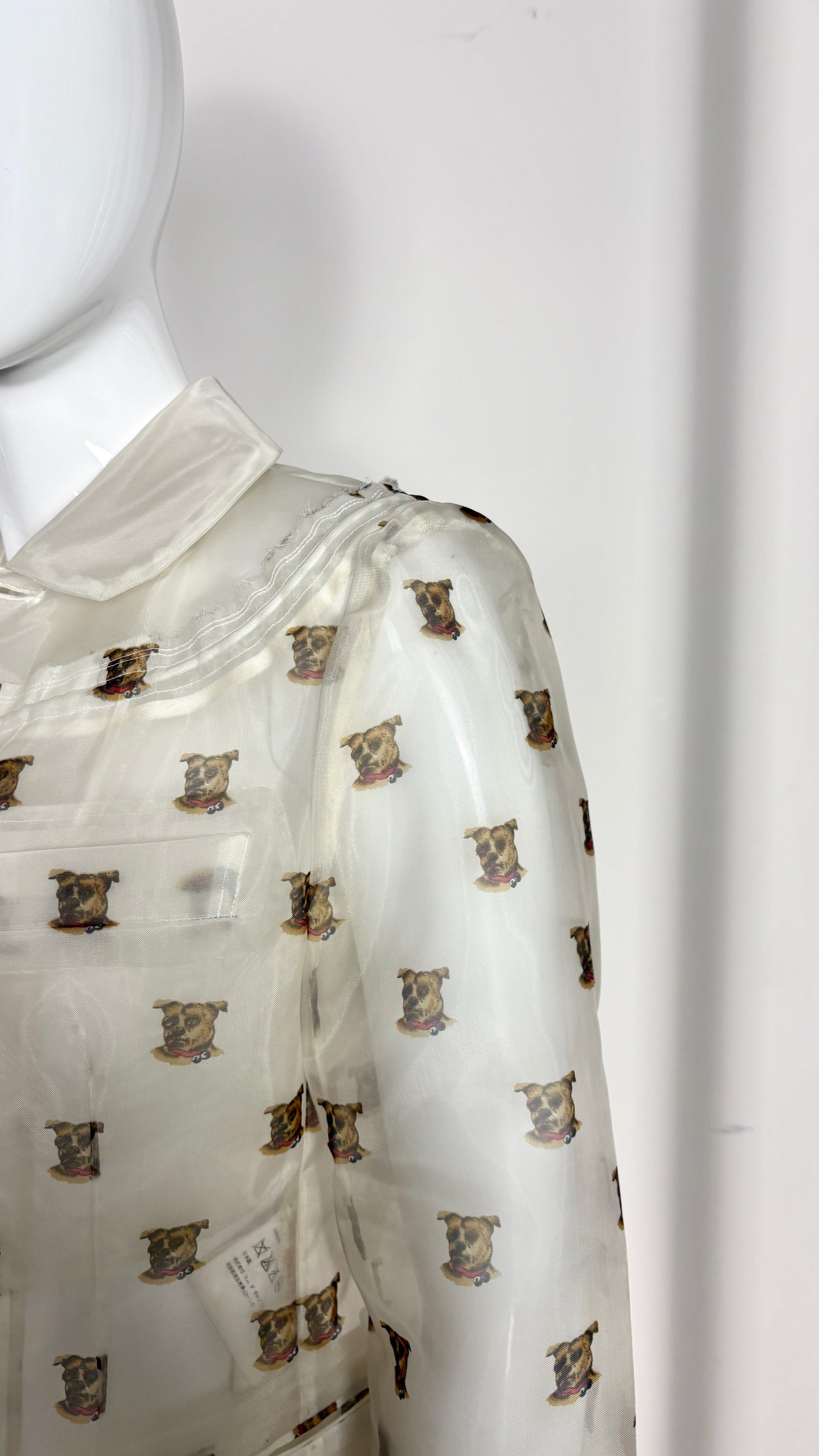 Comme des Garcons S/S 2002 dog print sheer jacket