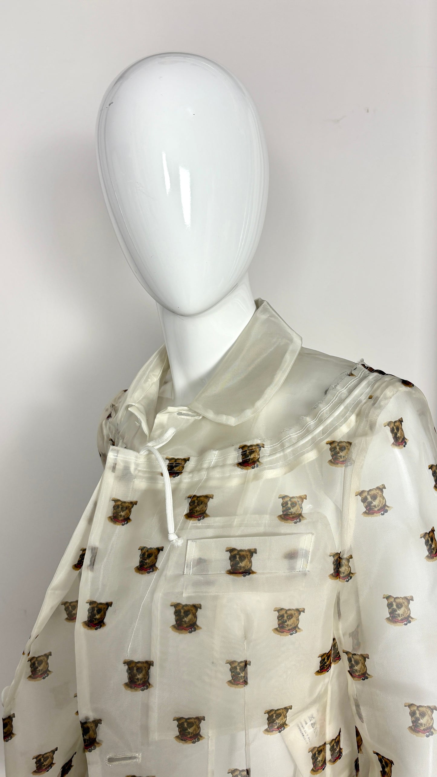 Comme des Garcons S/S 2002 dog print sheer jacket