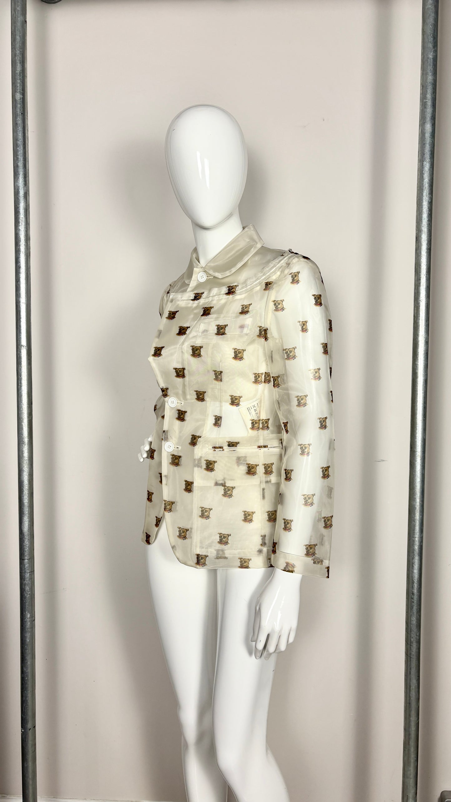 Comme des Garcons S/S 2002 dog print sheer jacket