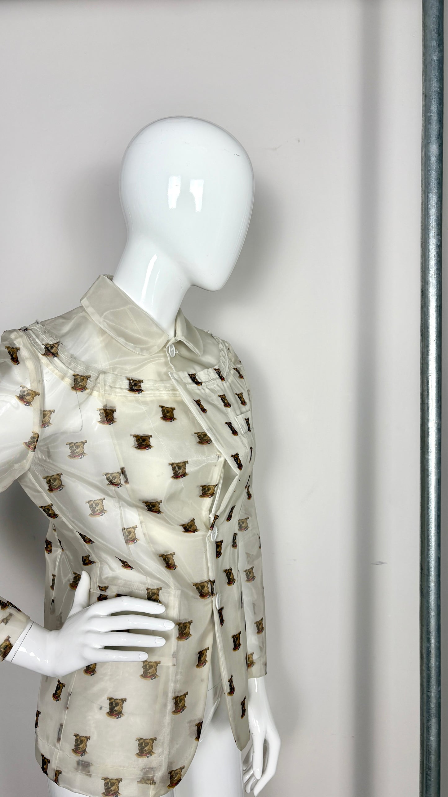 Comme des Garcons S/S 2002 dog print sheer jacket