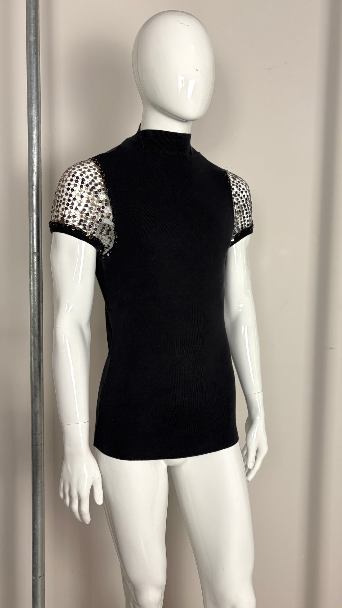 Jean Paul Gaultier sequin sleeve top