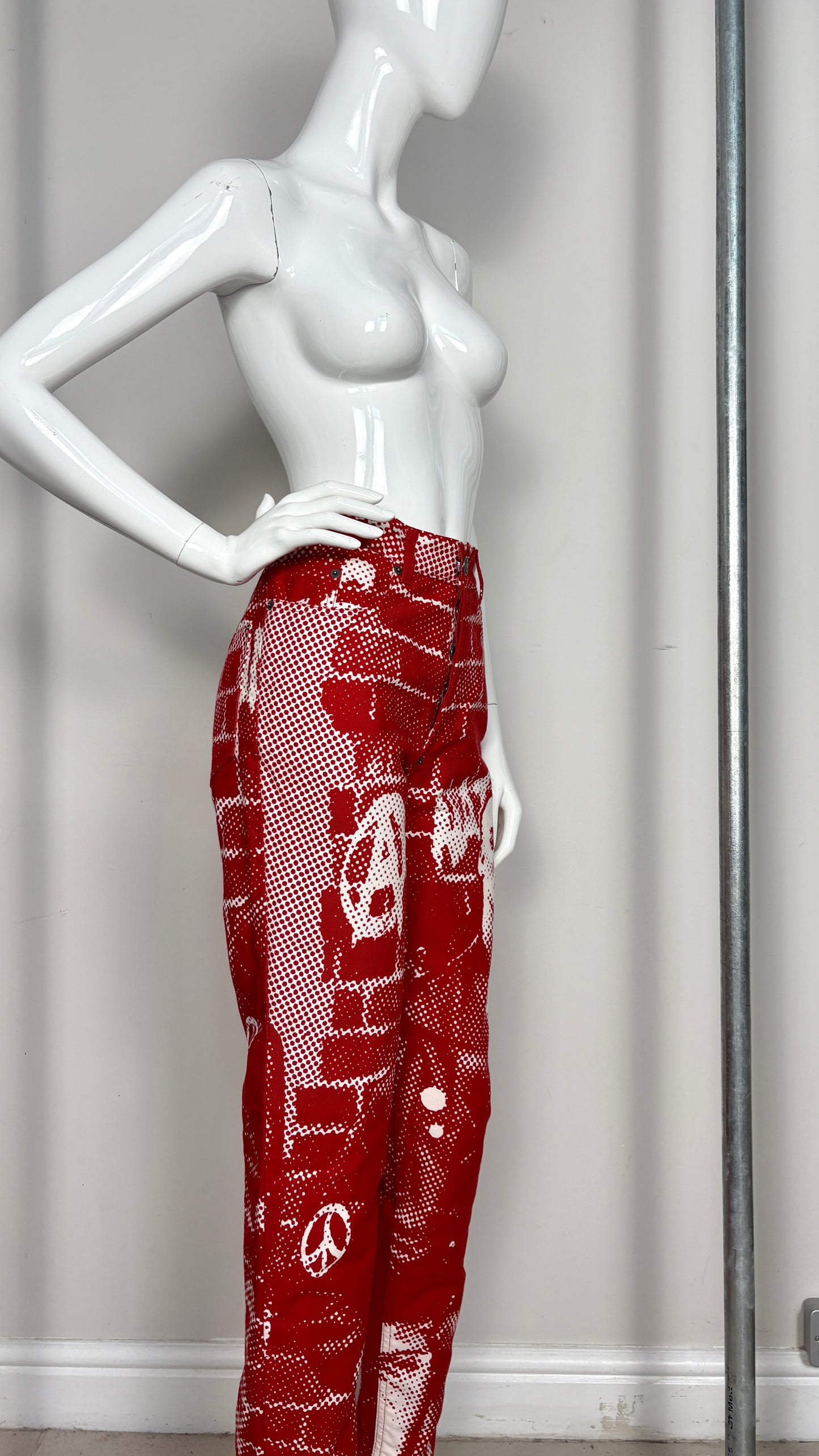 Jean Paul Gaultier A/W 1997 'fight racism' trousers
