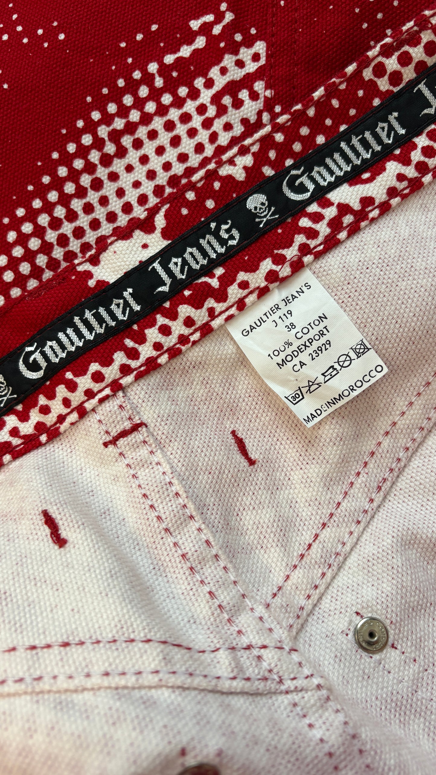 Jean Paul Gaultier A/W 1997 'fight racism' trousers
