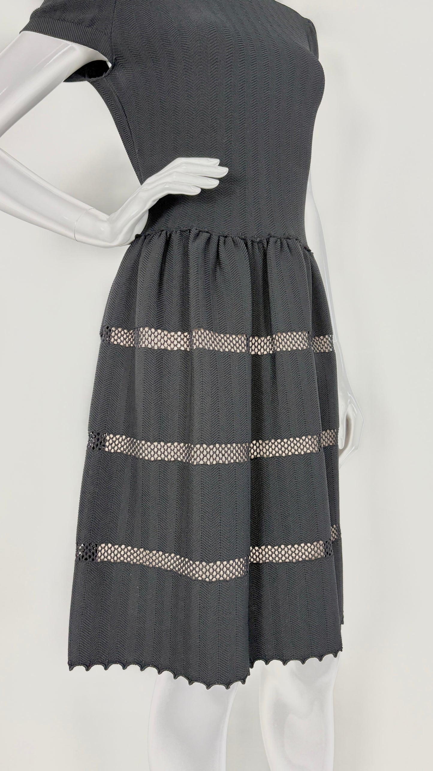 Valentino stripe knit dress