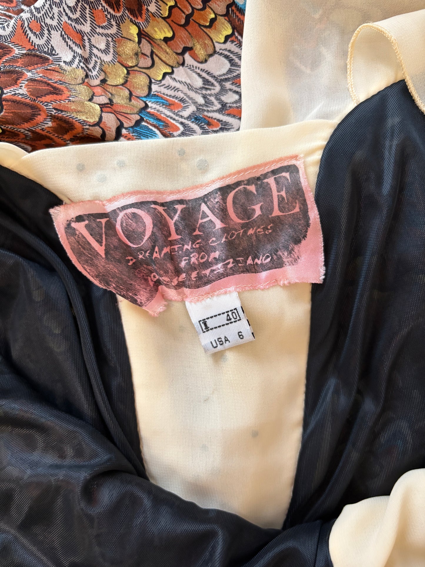 Voyage feather effect dress and bolero