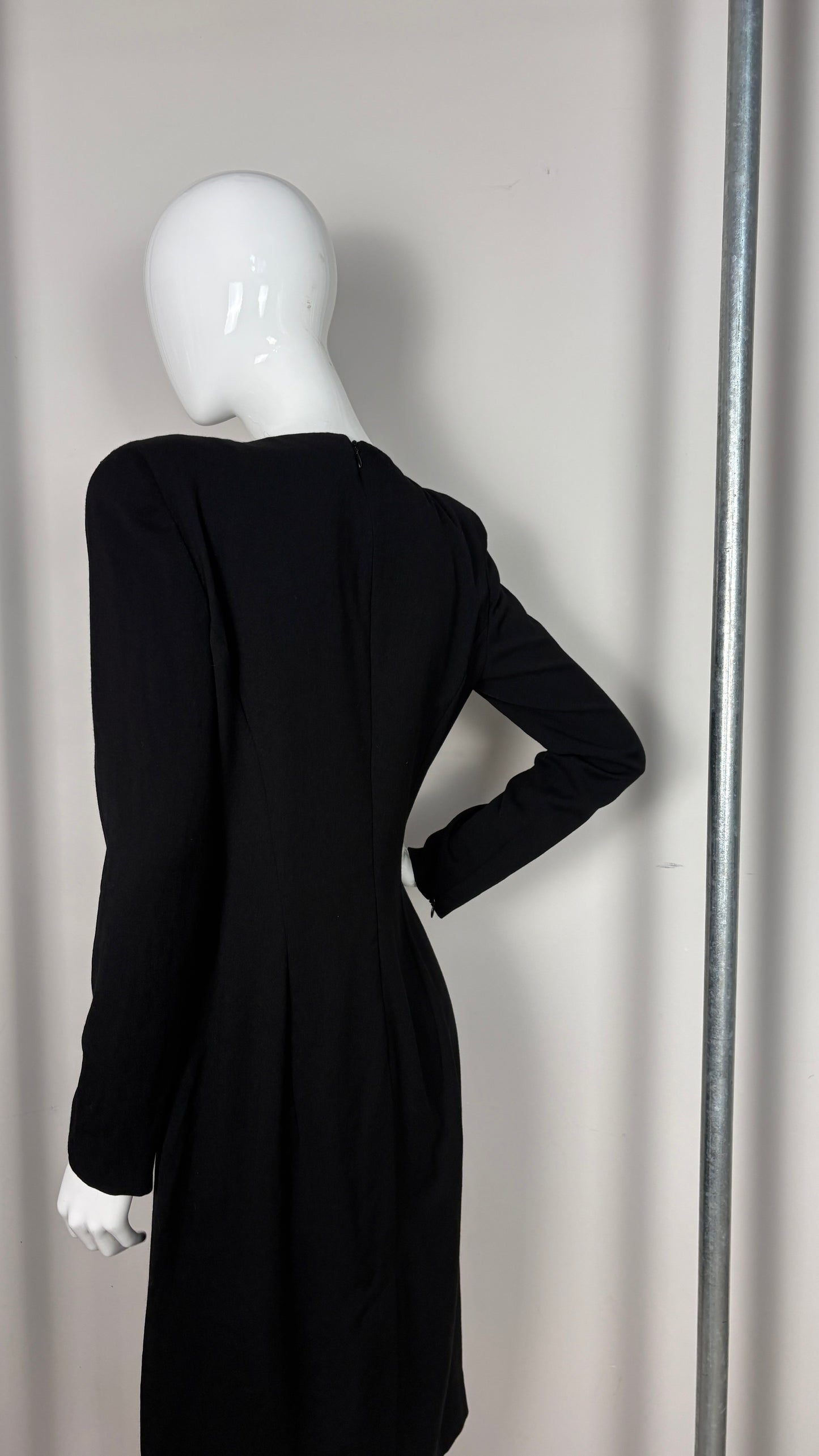 Alexander McQueen embroidered lace neckline dress