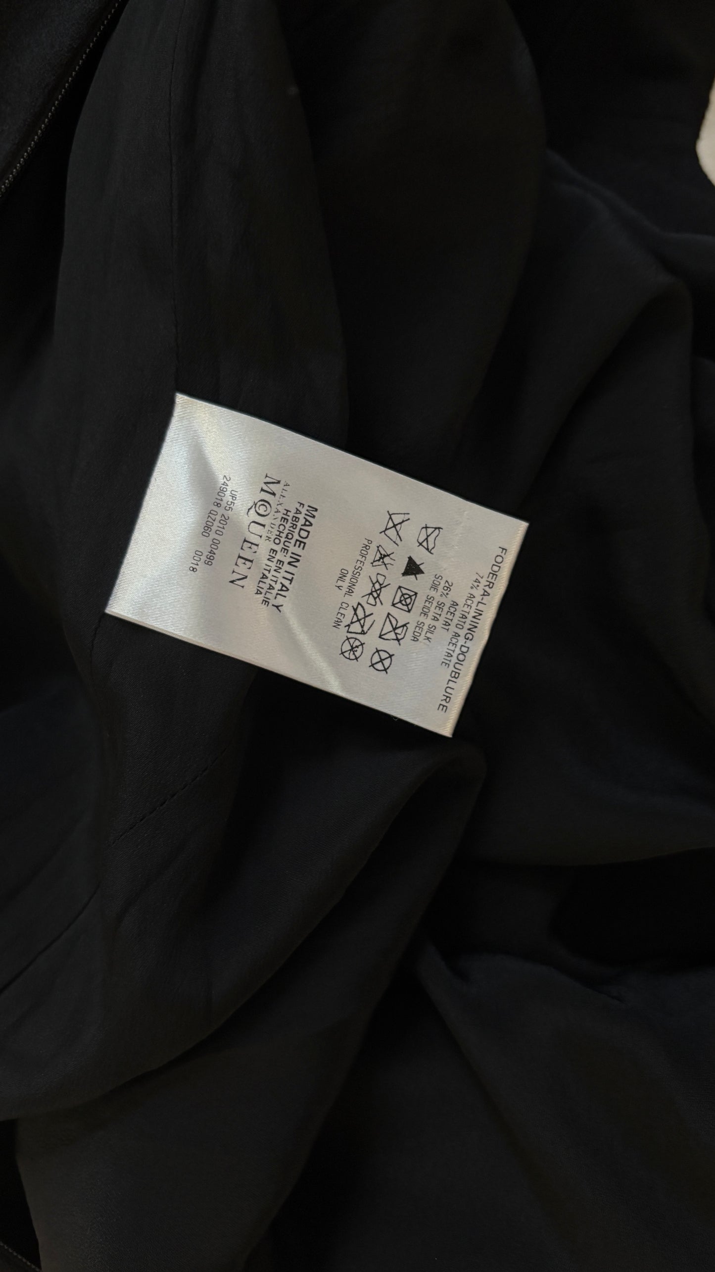 Alexander McQueen embroidered lace neckline dress