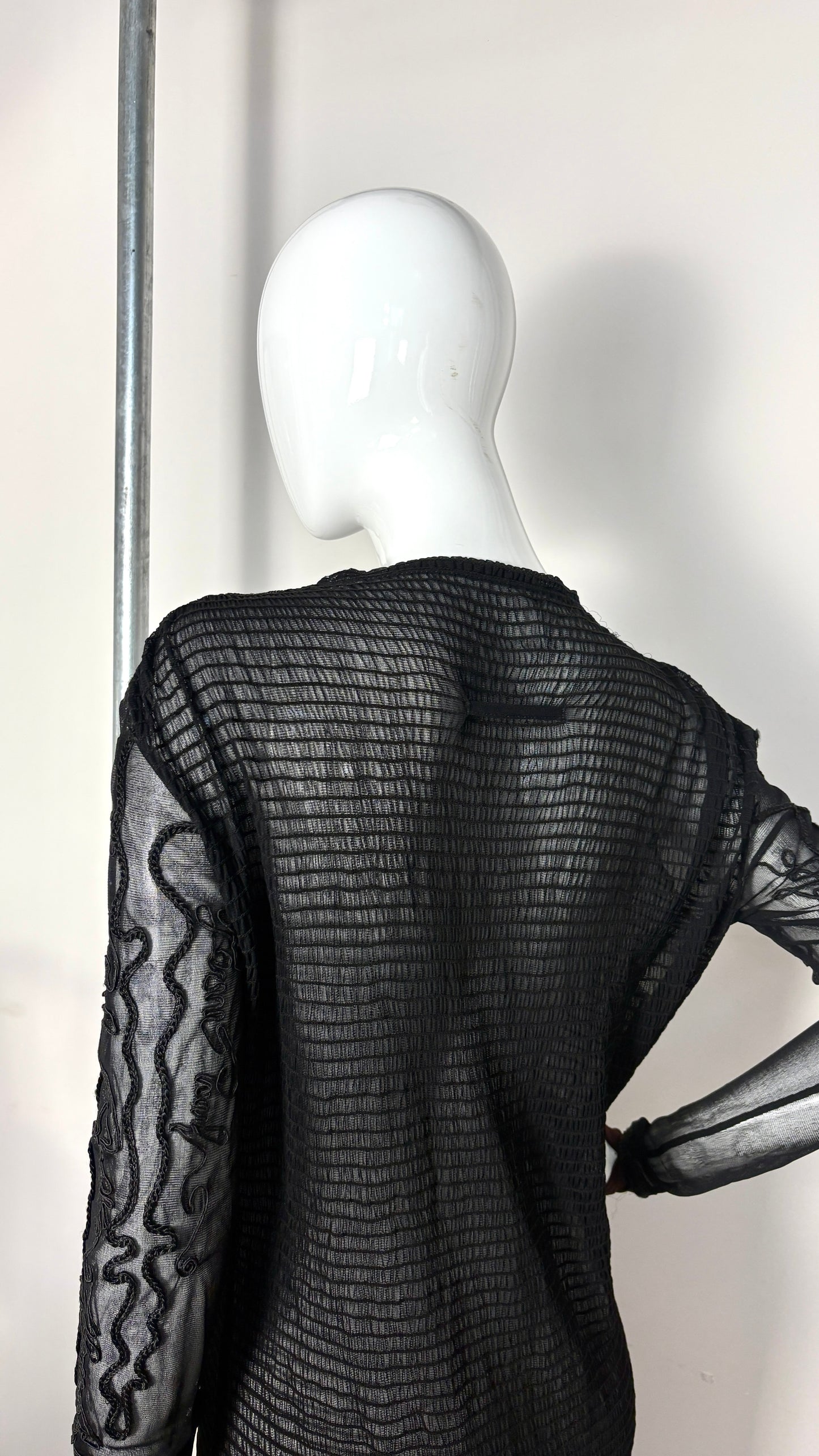 Jean Paul Gaultier smocked sheer dress