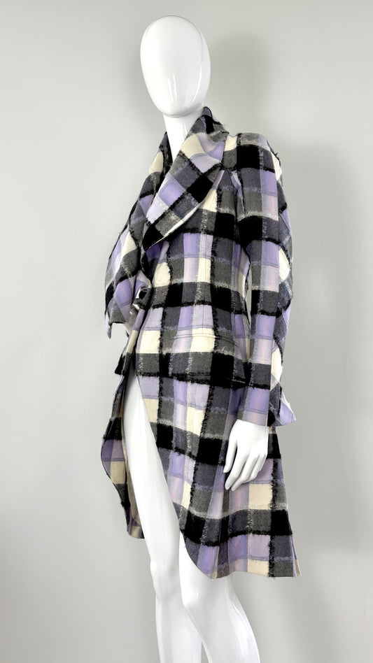 John Galliano A/W 1998 wool and mohair jacket with draped collar