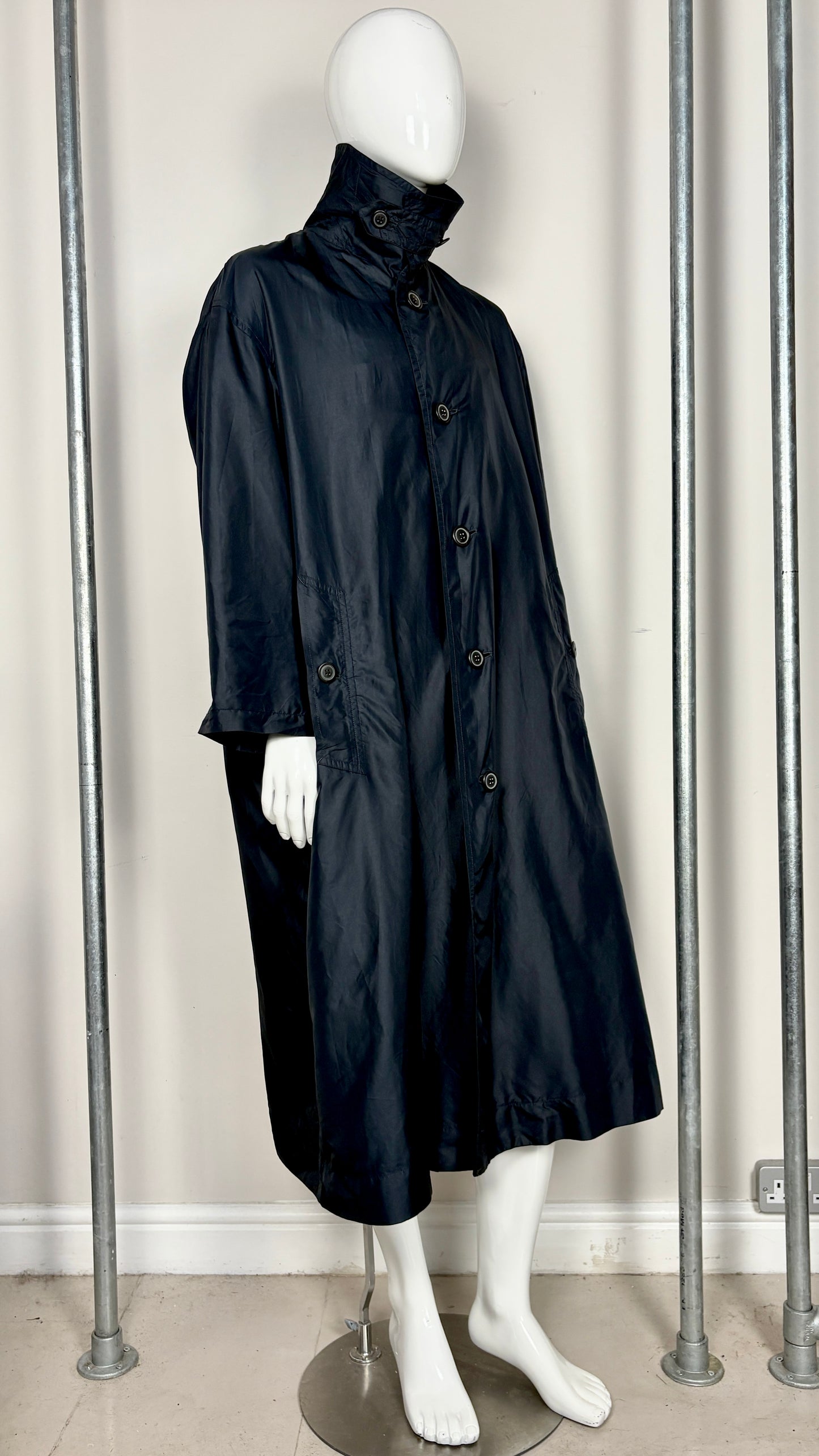 Issey Miyake ink blue wind coat