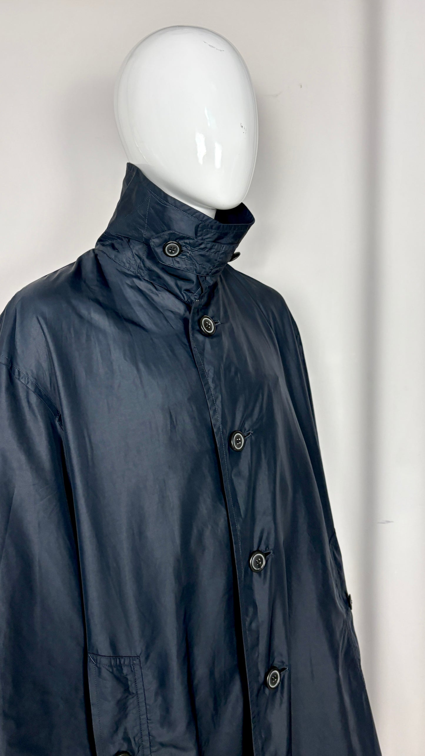 Issey Miyake ink blue wind coat