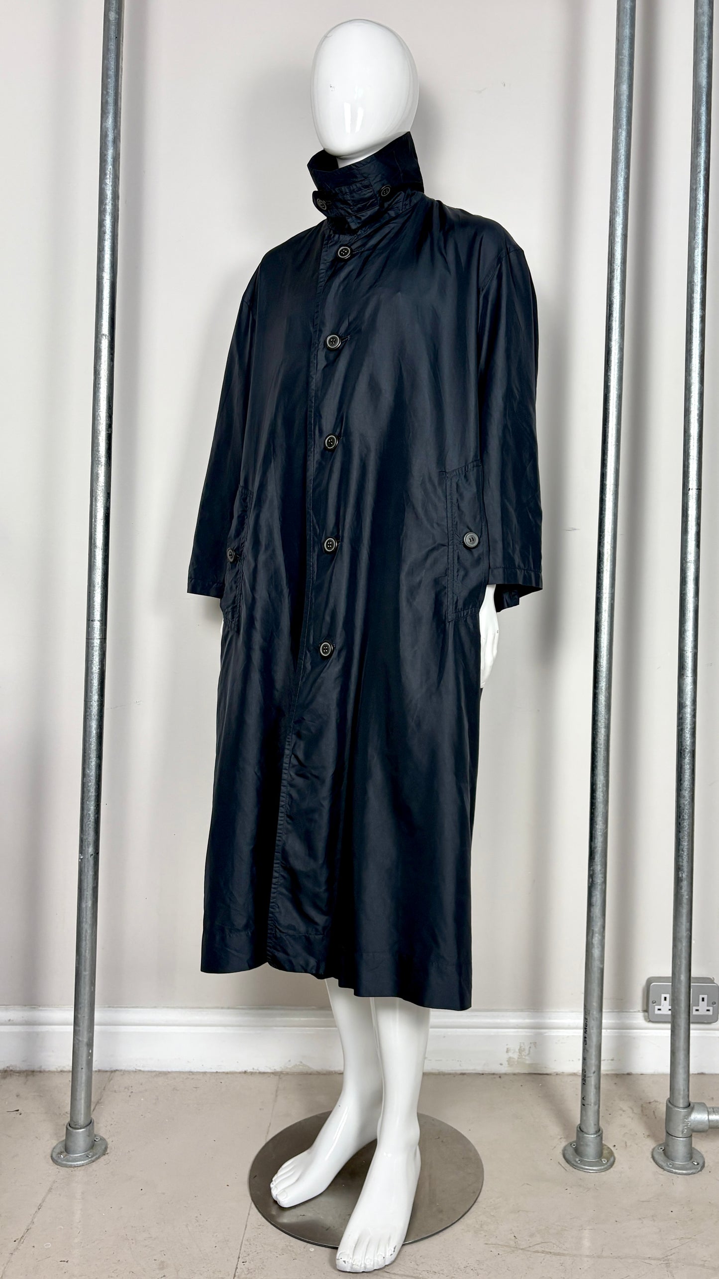 Issey Miyake ink blue wind coat