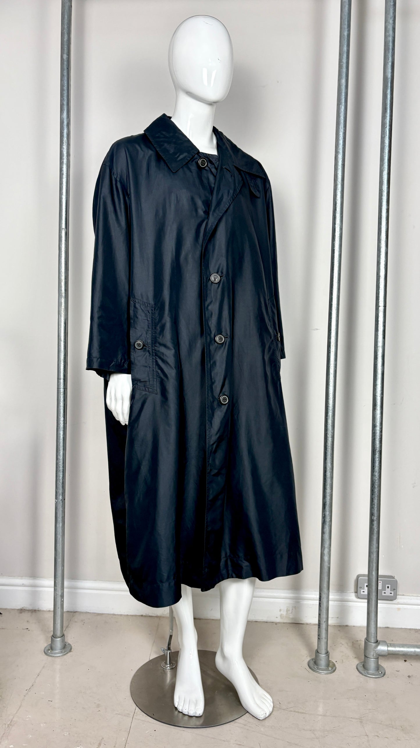 Issey Miyake ink blue wind coat
