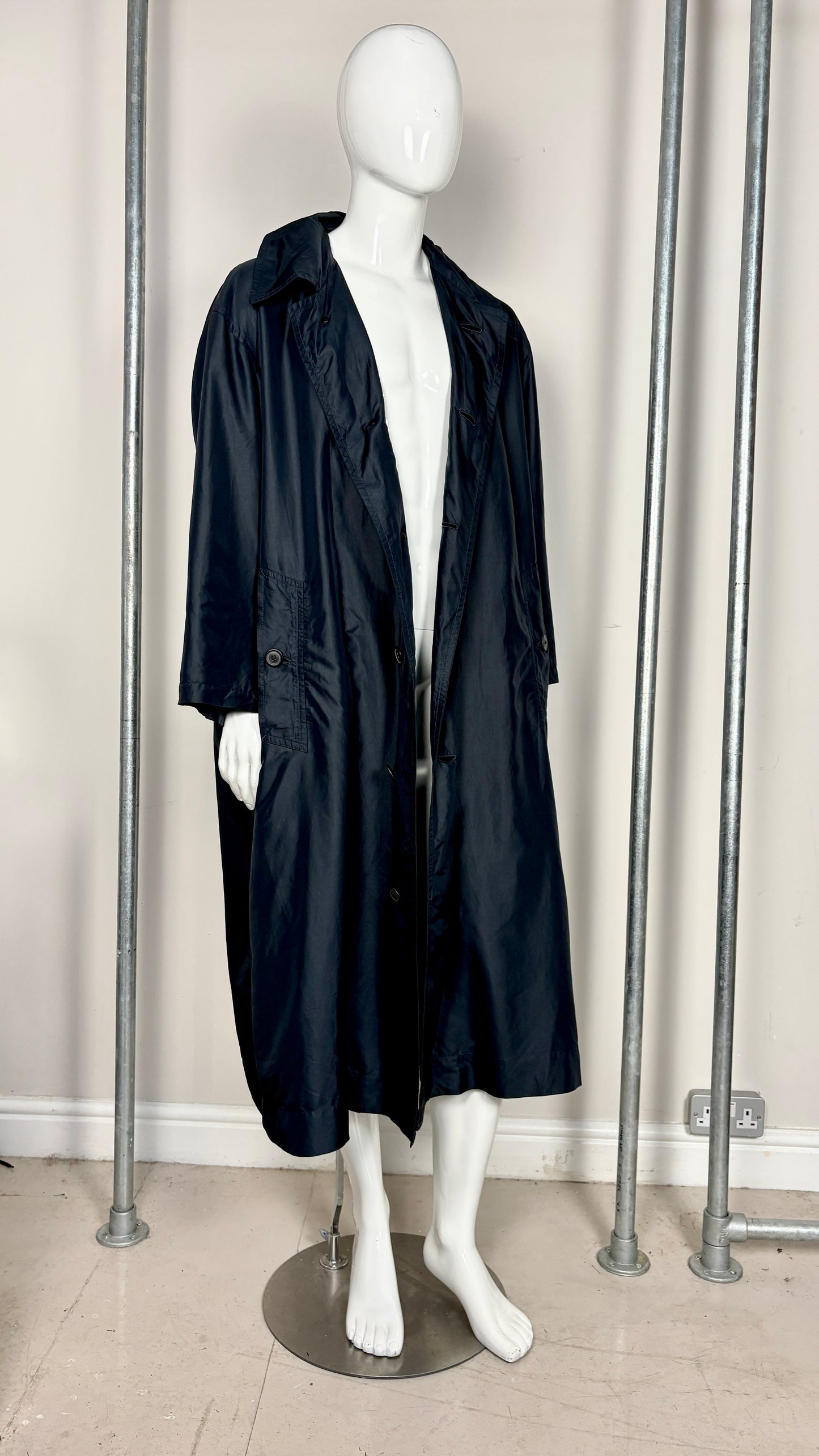 Issey Miyake ink blue wind coat