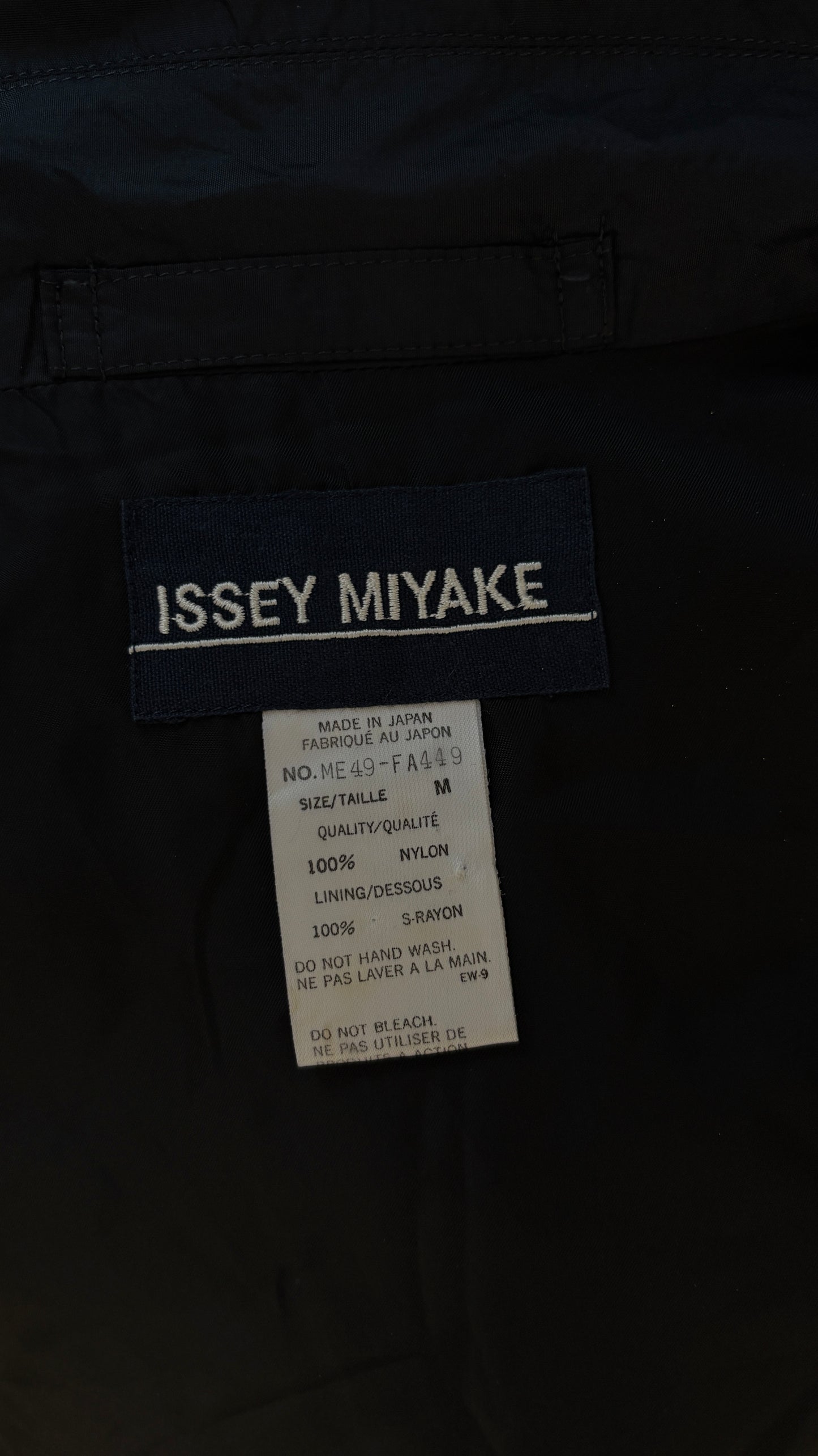 Issey Miyake ink blue wind coat