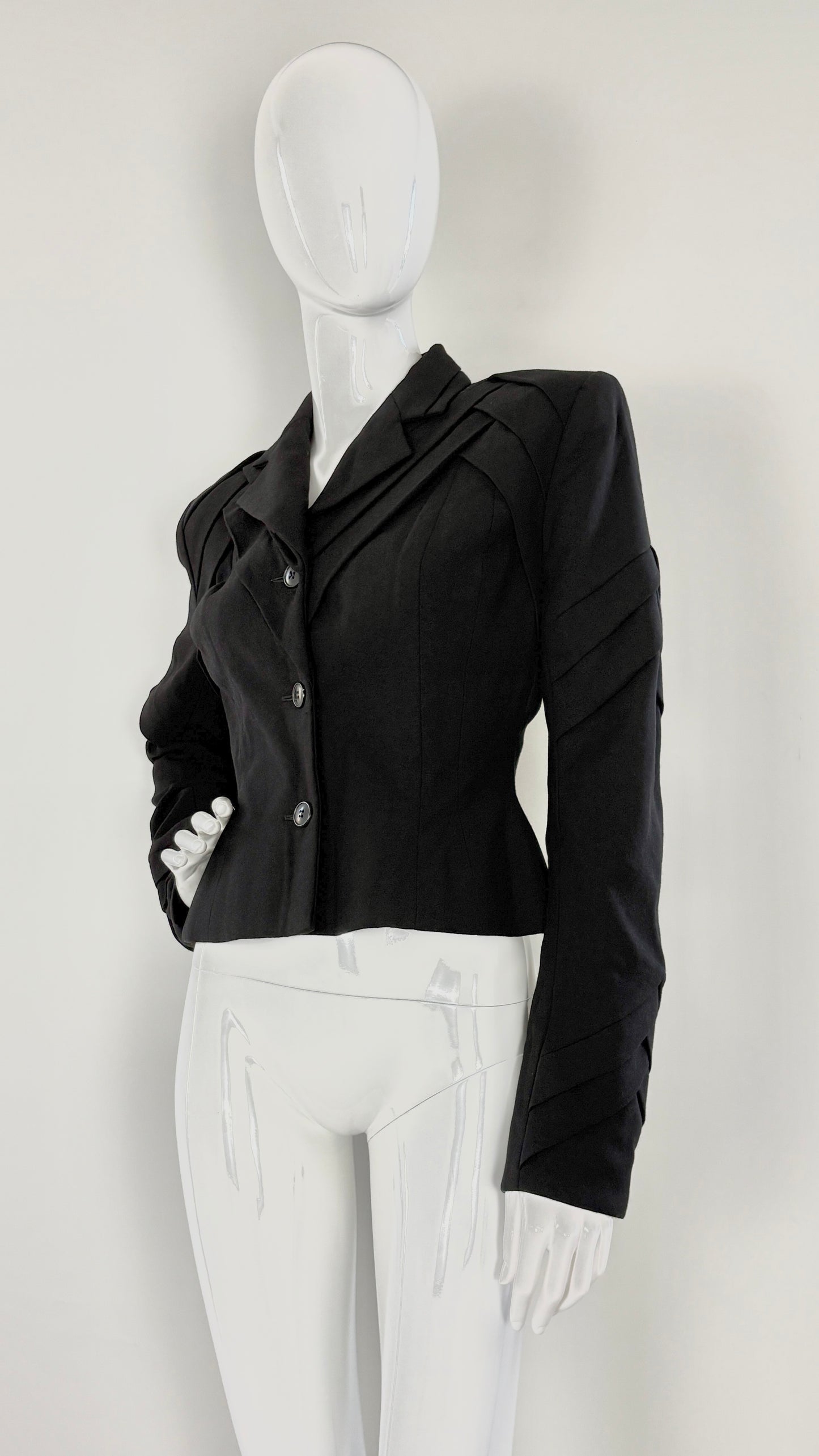 John Galliano chevron pleated jacket