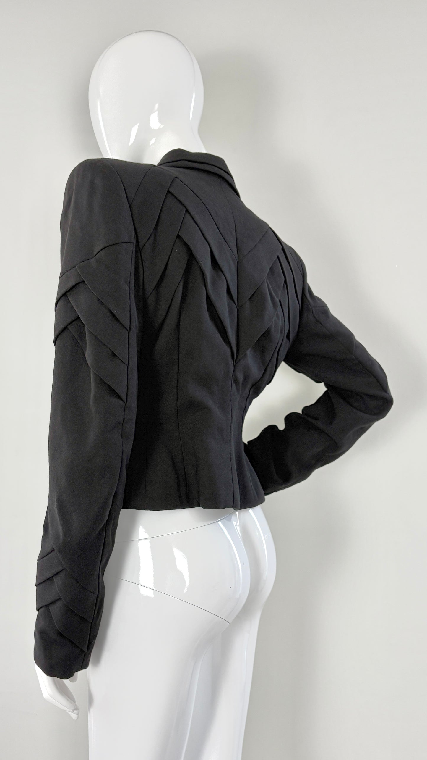 John Galliano chevron pleated jacket