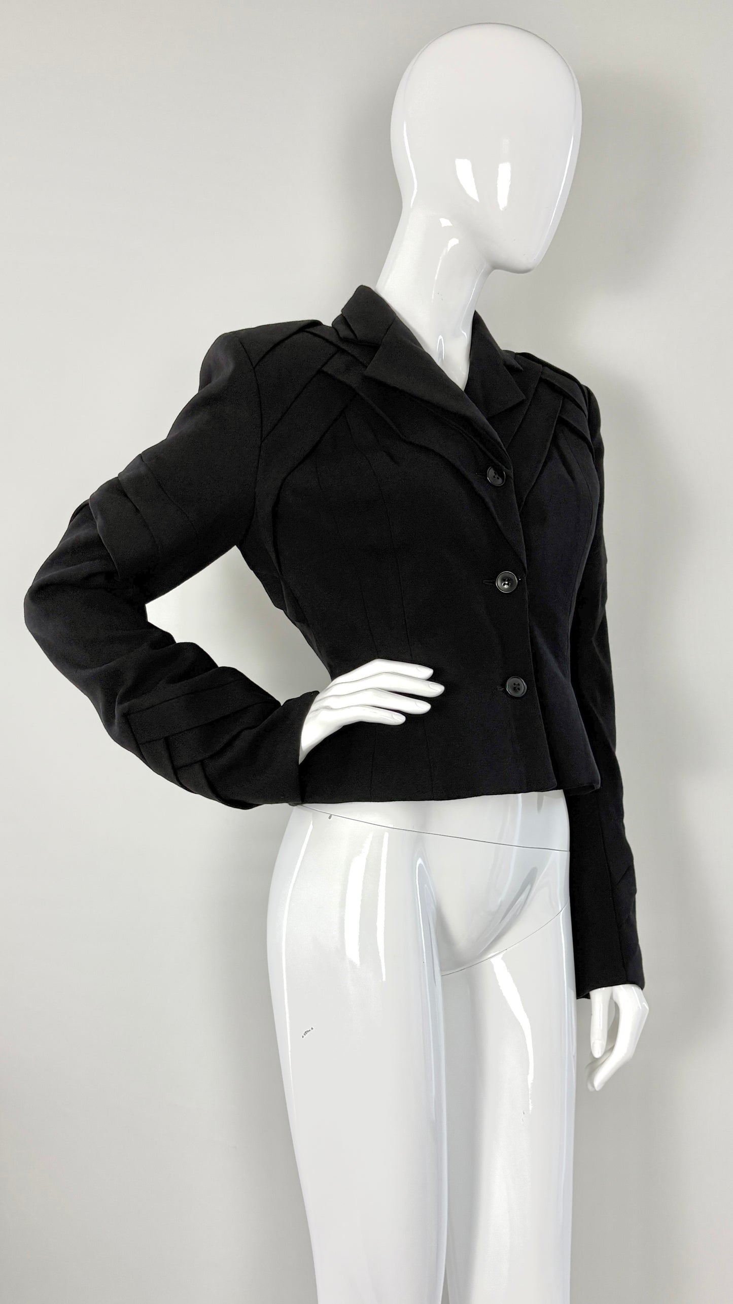 John Galliano chevron pleated jacket