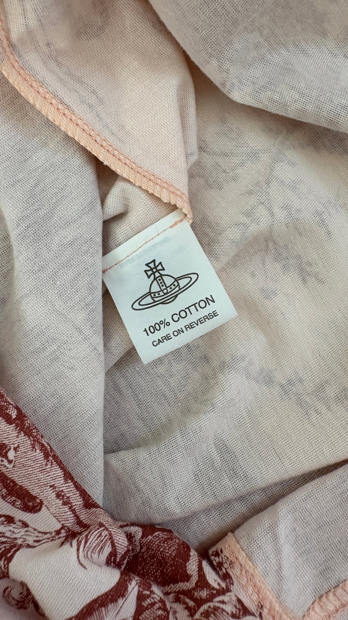 Vivienne Westwood 2009 pink toile de jouy print tee