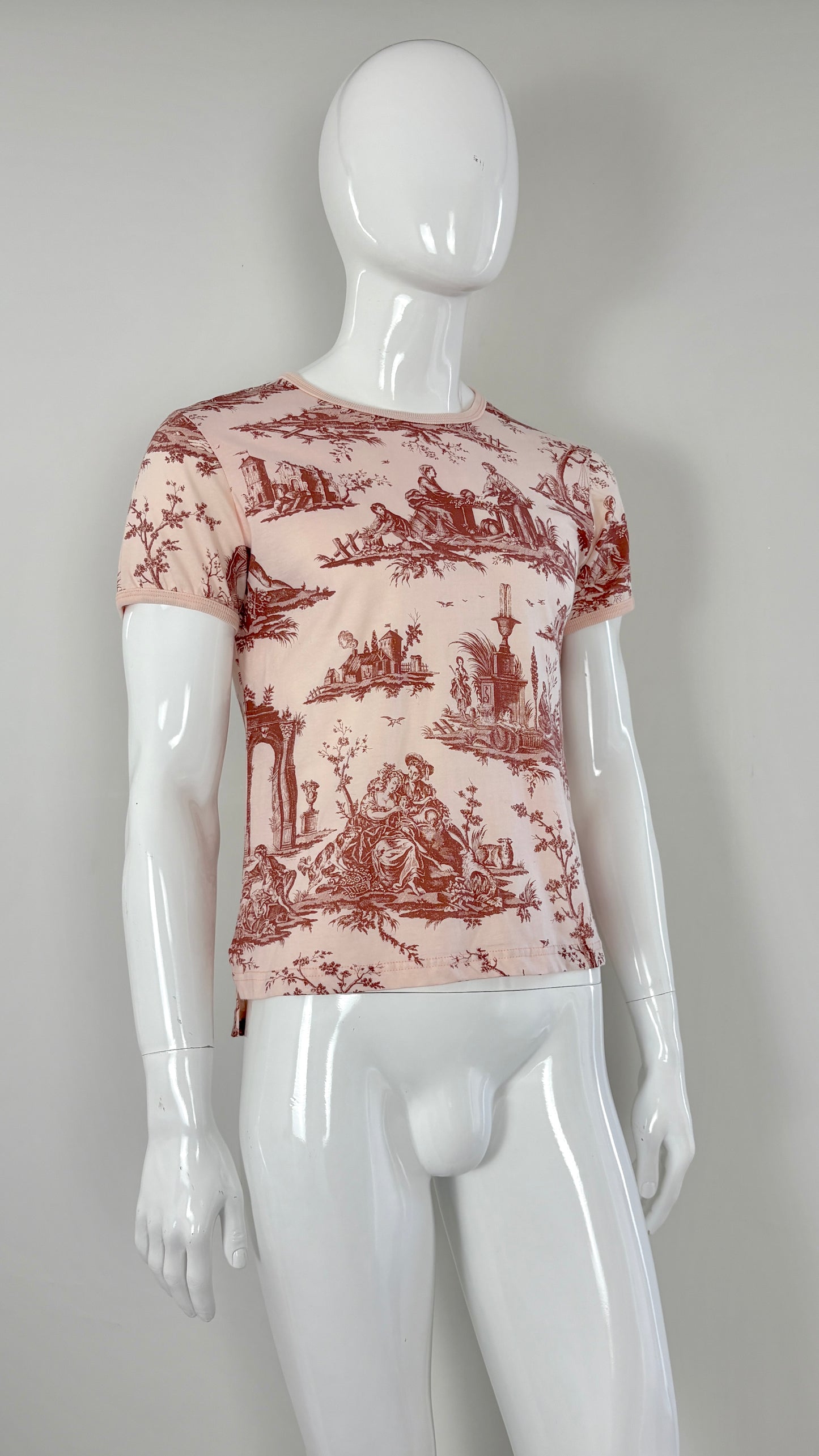 Vivienne Westwood 2009 pink toile de jouy print tee