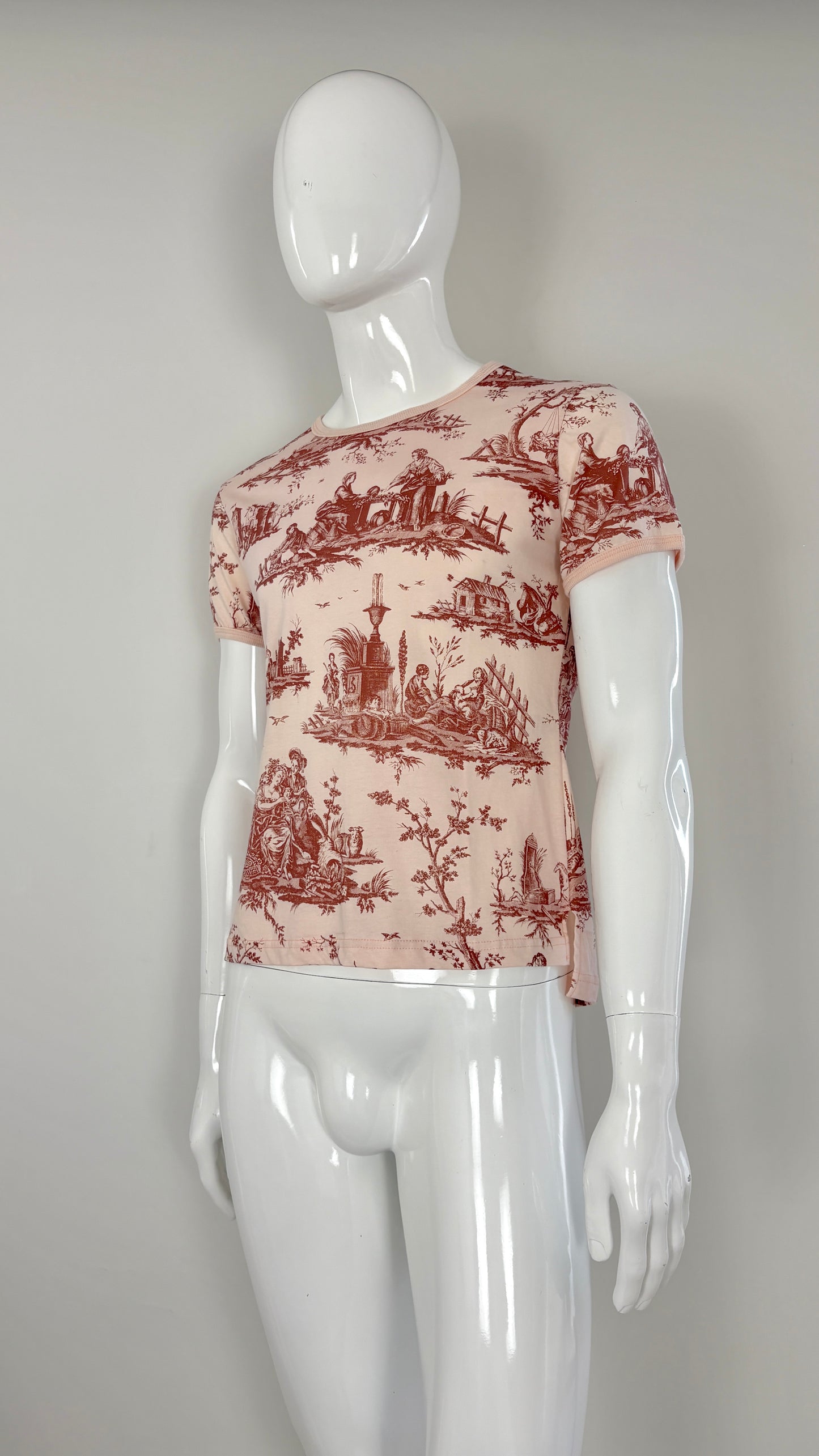 Vivienne Westwood 2009 pink toile de jouy print tee