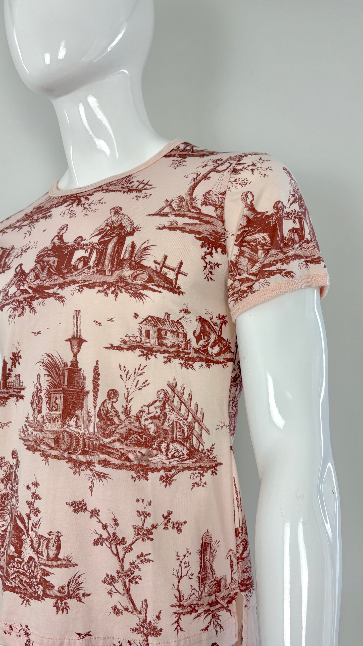 Vivienne Westwood 2009 pink toile de jouy print tee