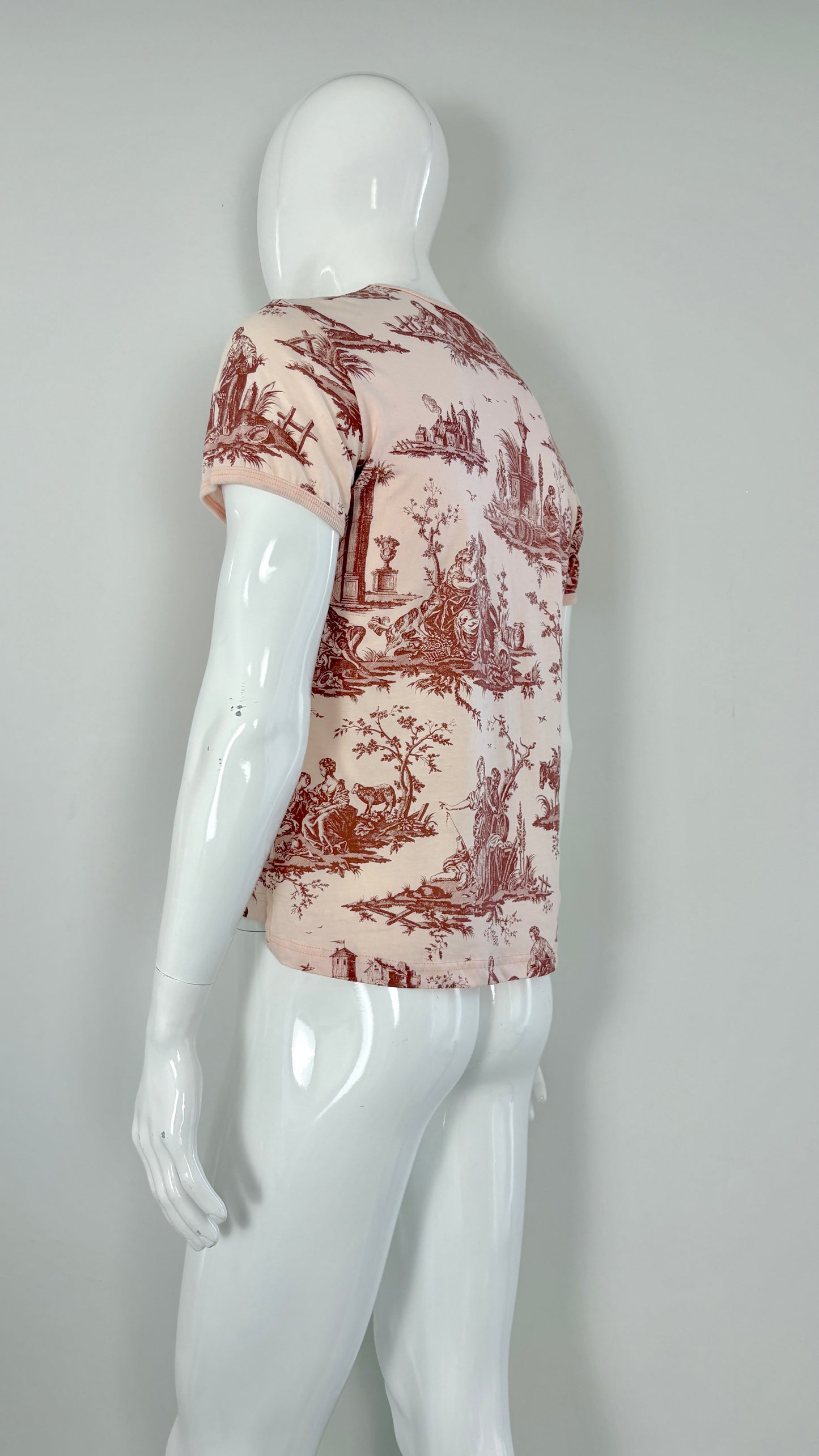 Vivienne Westwood 2009 pink toile de jouy print tee