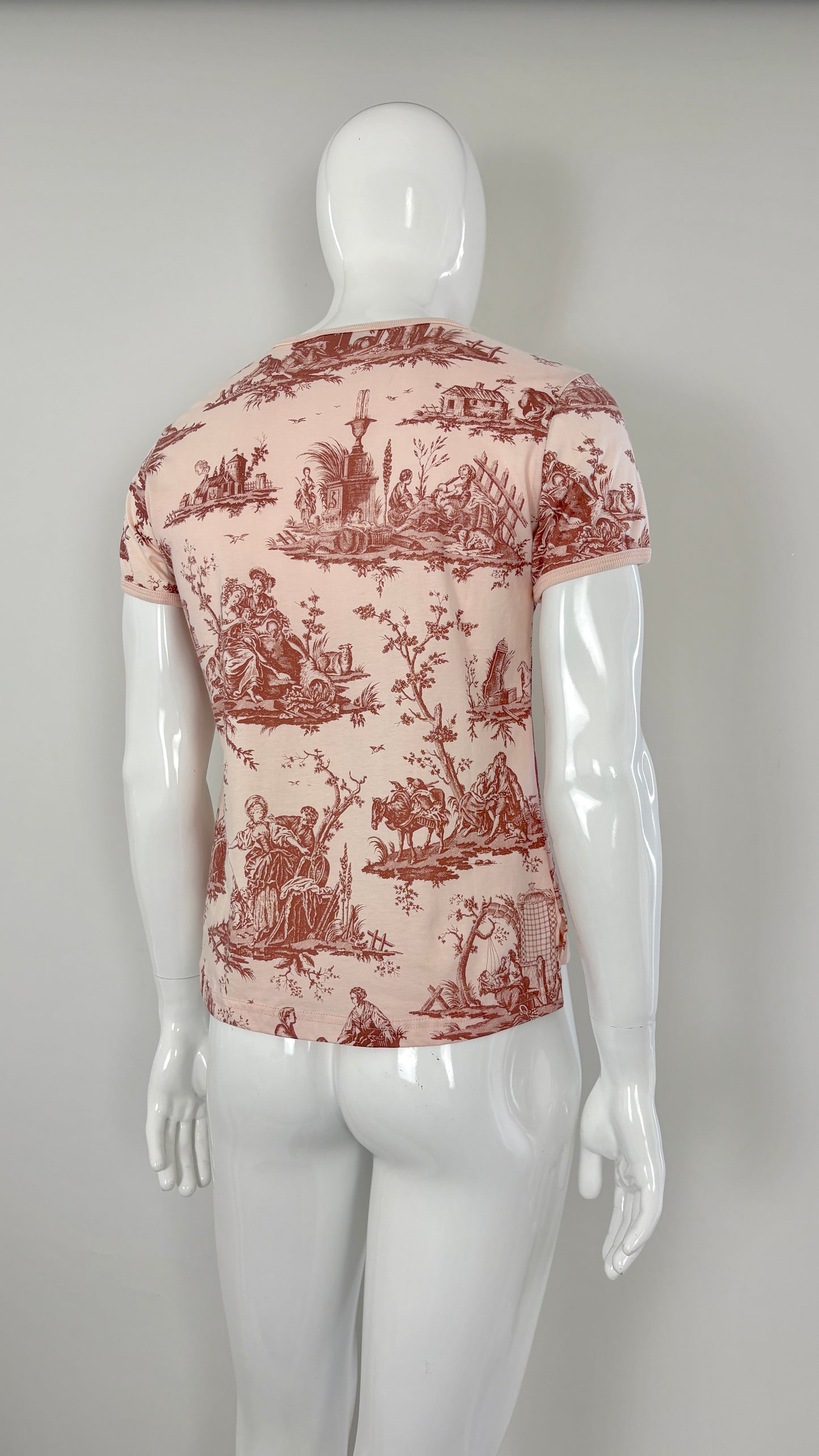 Vivienne Westwood 2009 pink toile de jouy print tee