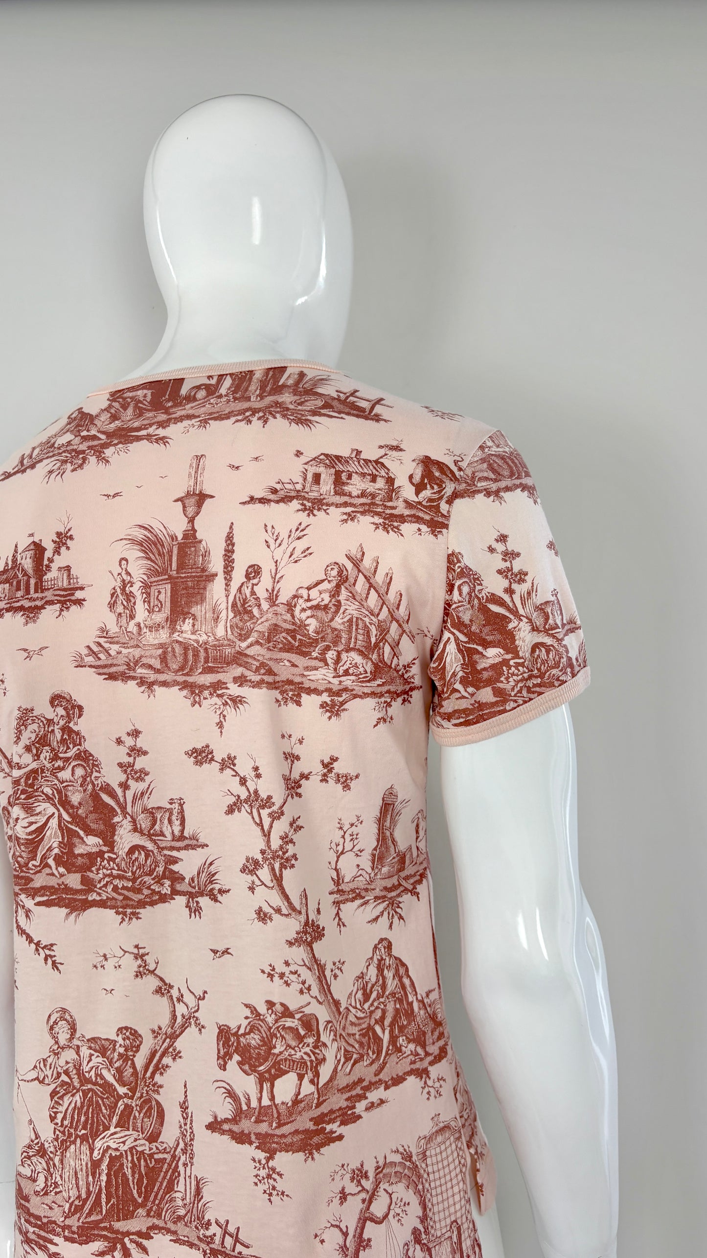 Vivienne Westwood 2009 pink toile de jouy print tee