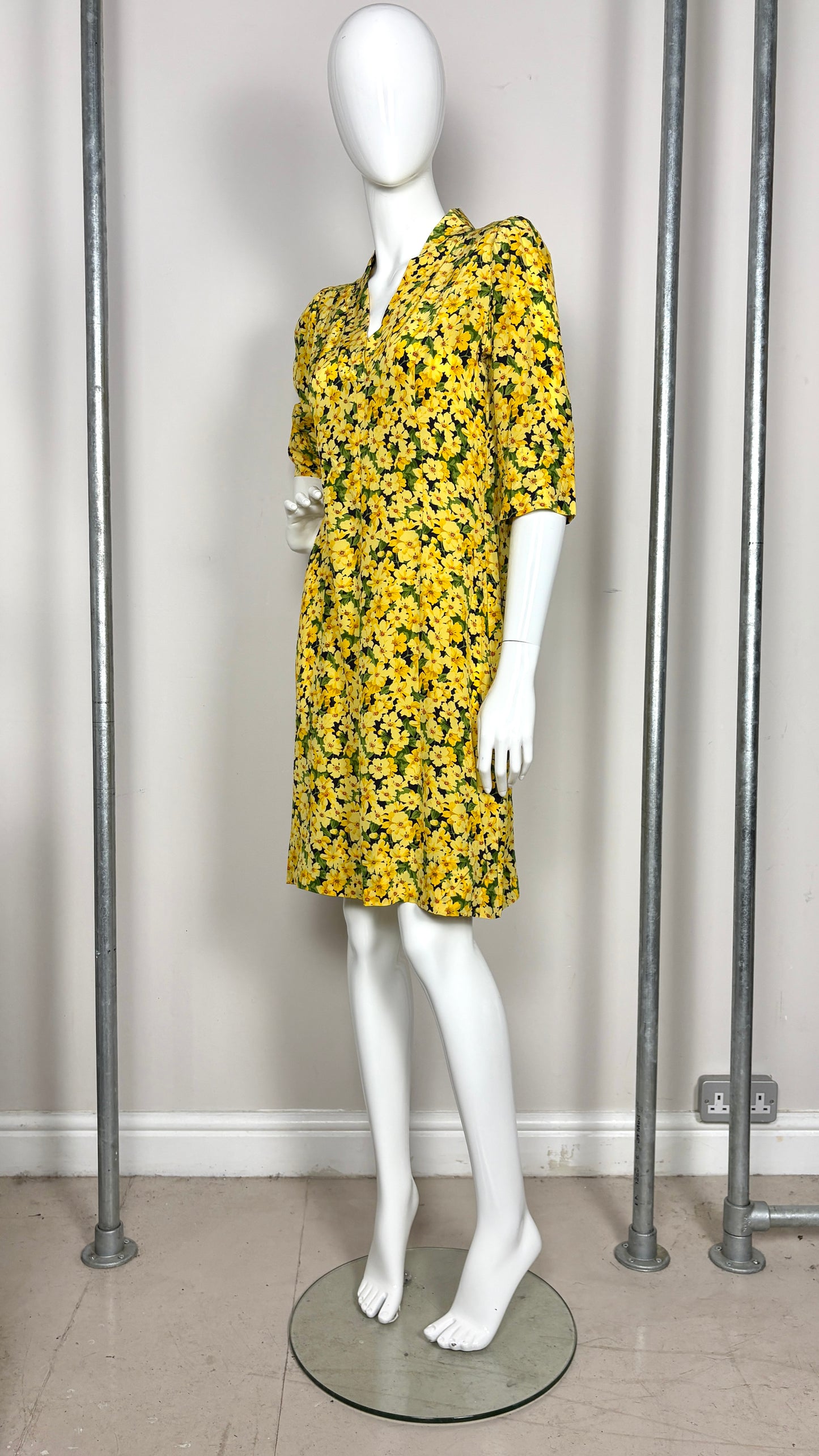 Yves Saint Laurent yellow floral dress
