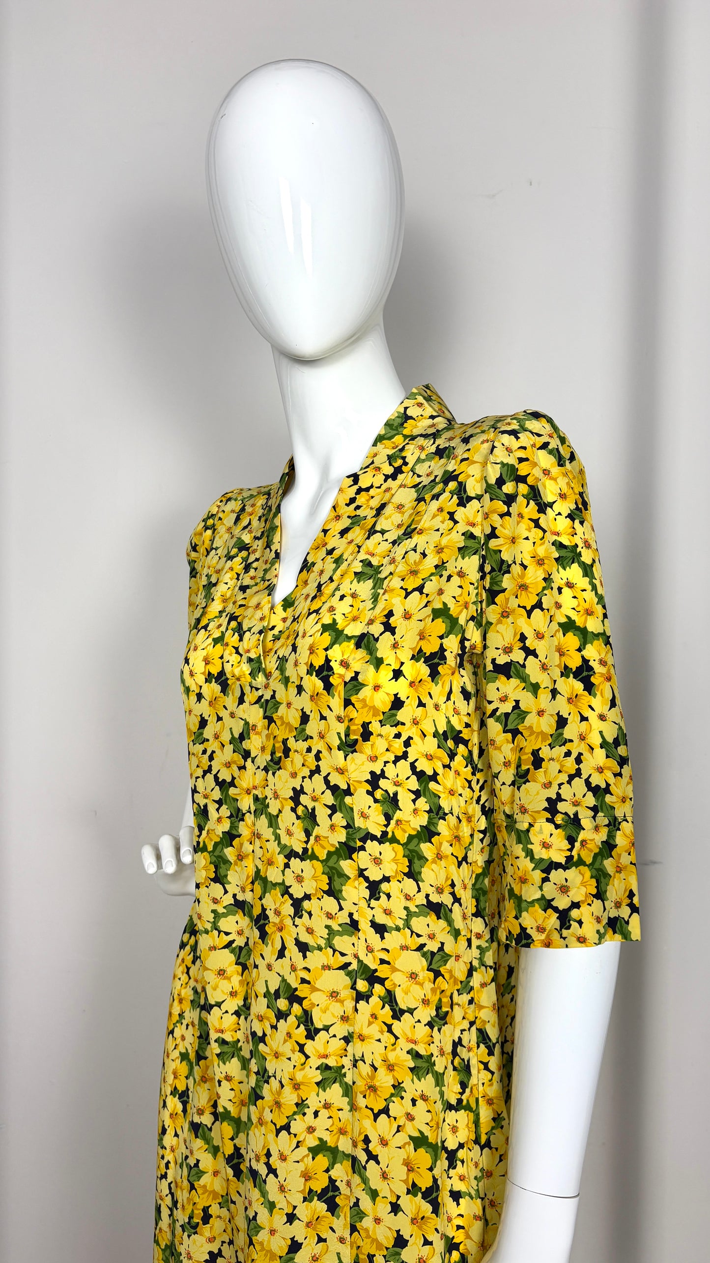 Yves Saint Laurent yellow floral dress