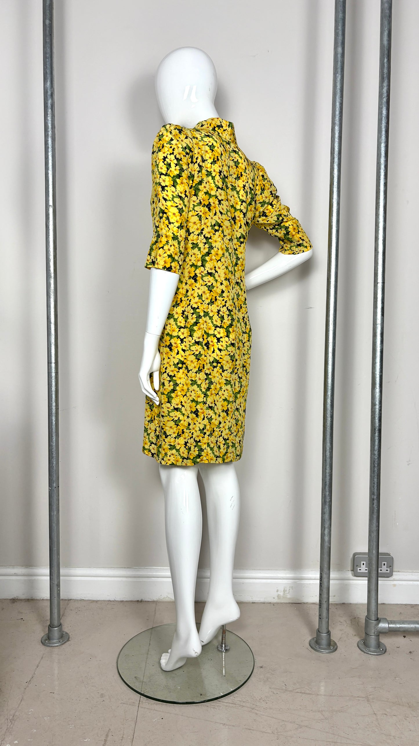 Yves Saint Laurent yellow floral dress