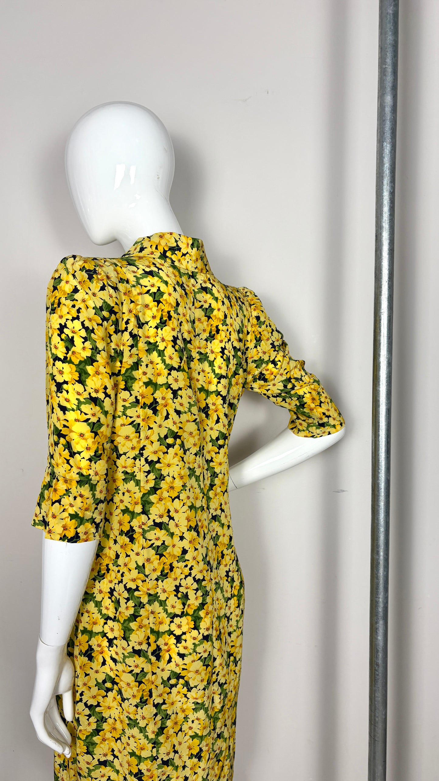 Yves Saint Laurent yellow floral dress