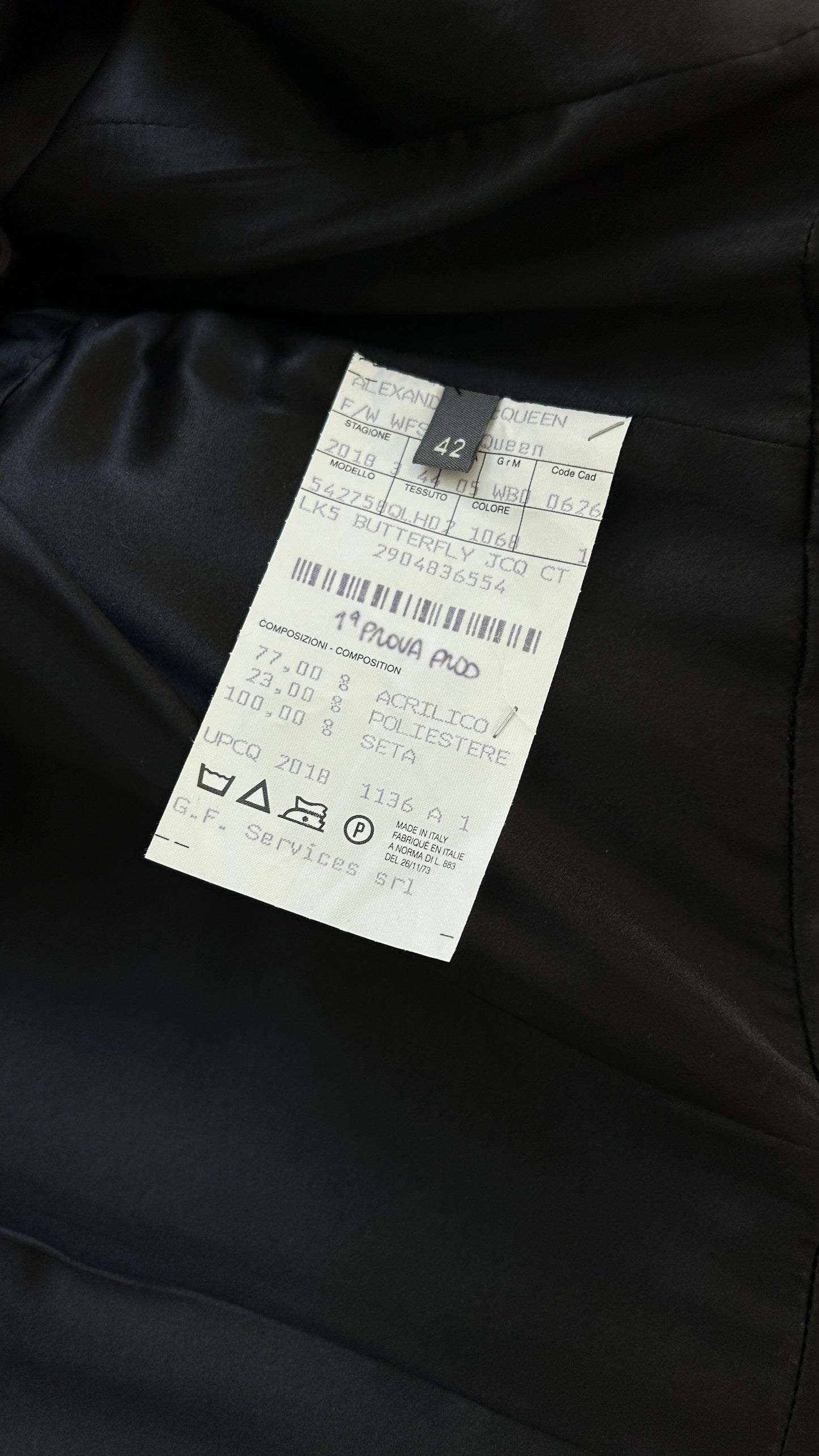 Alexander McQueen A/W 2018/2019 butterfly tapestry jacket