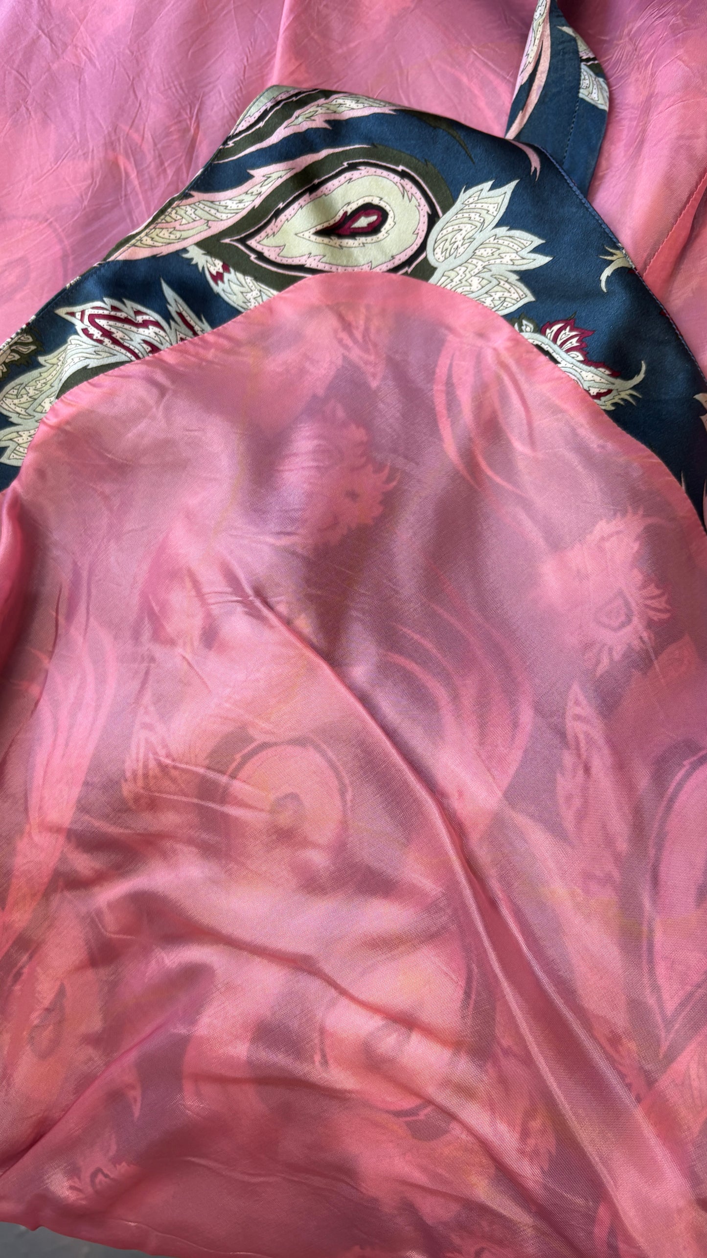 Alexander McQueen S/S 2001 'VOSS' collection paisley print tie dress