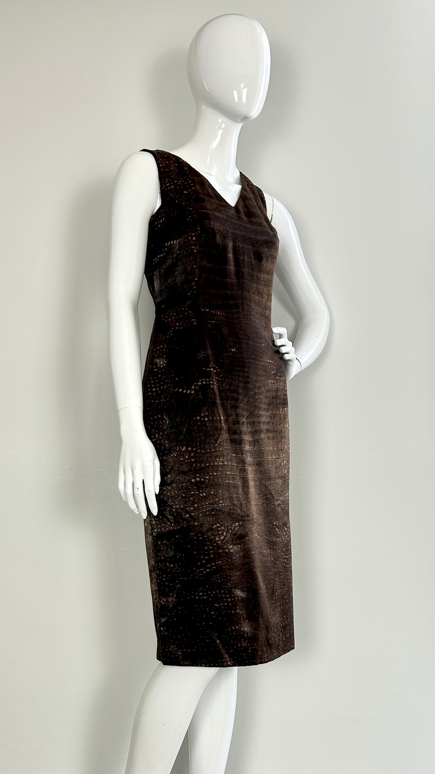 John Galliano snakeskin print dress