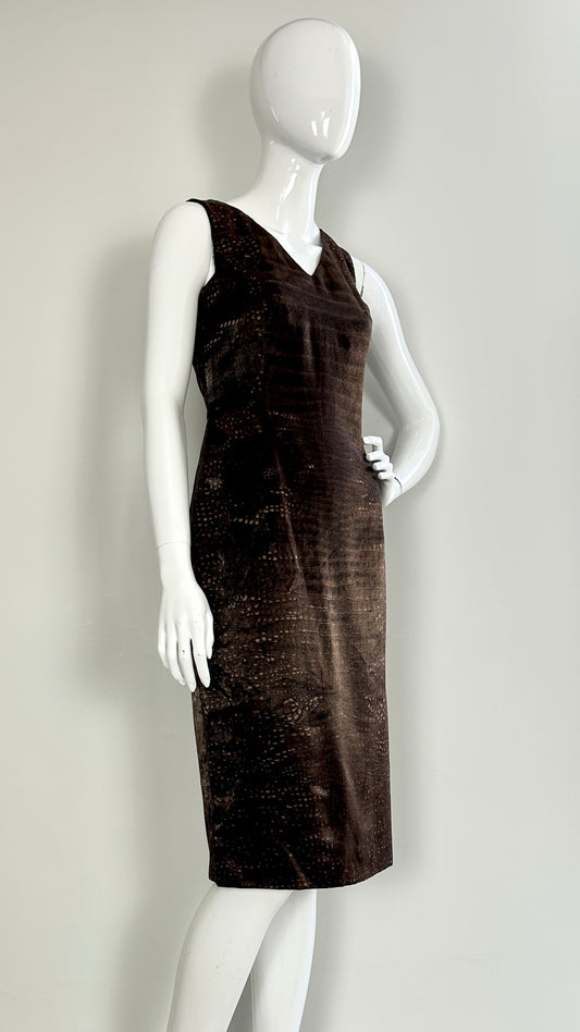John Galliano snakeskin print dress
