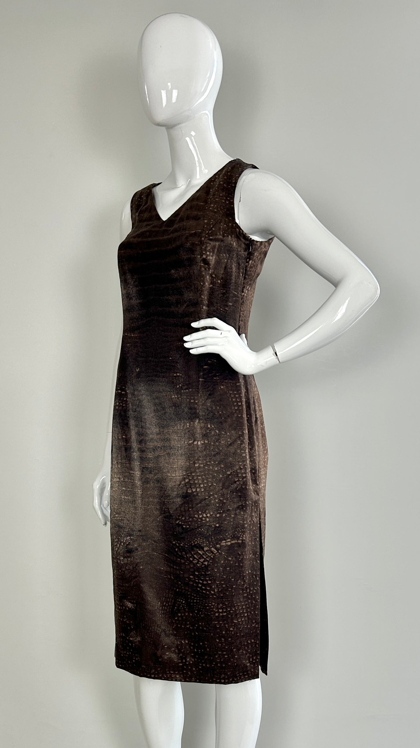 John Galliano snakeskin print dress