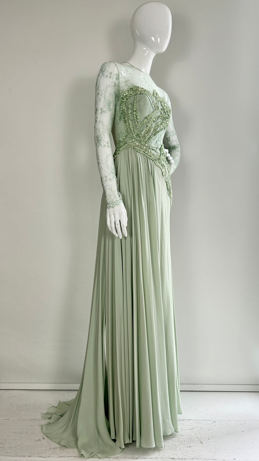 Elie Saab mint green beaded gown