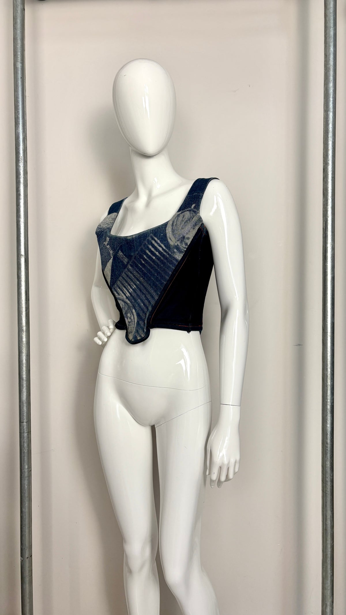 Vivienne Westwood S/S 1992/1993 'ALWAYS ON CAMERA' denim corset