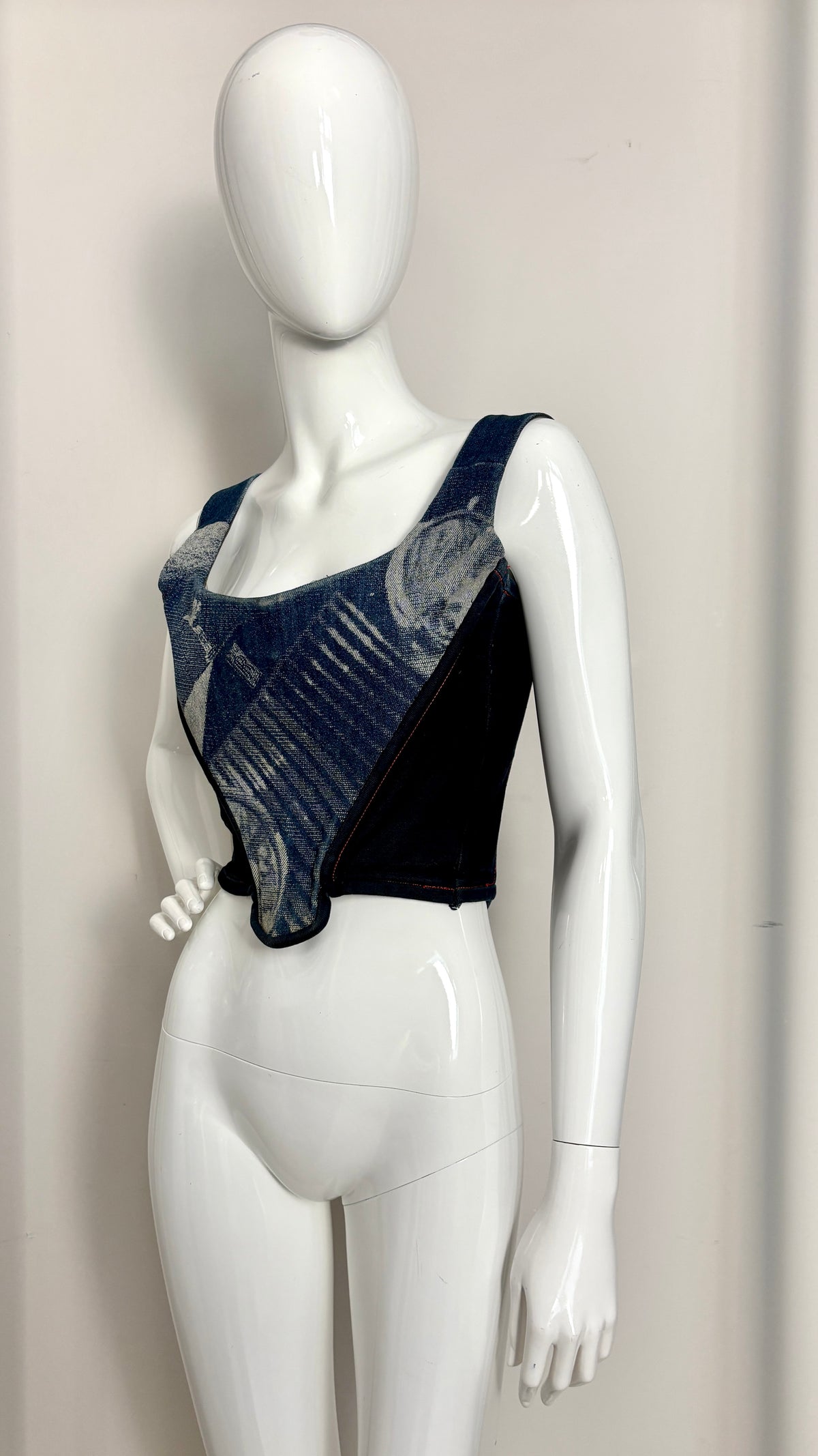 Vivienne Westwood S/S 1992/1993 'ALWAYS ON CAMERA' denim corset