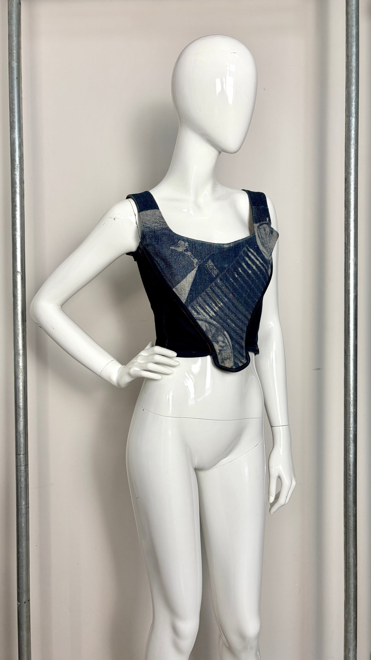 Vivienne Westwood S/S 1992/1993 'ALWAYS ON CAMERA' denim corset