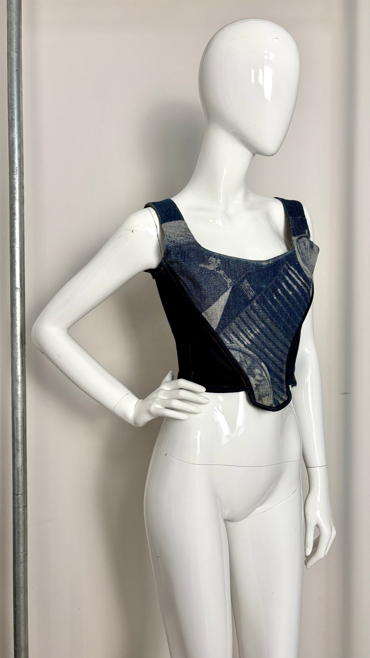 Vivienne Westwood S/S 1992/1993 'ALWAYS ON CAMERA' denim corset