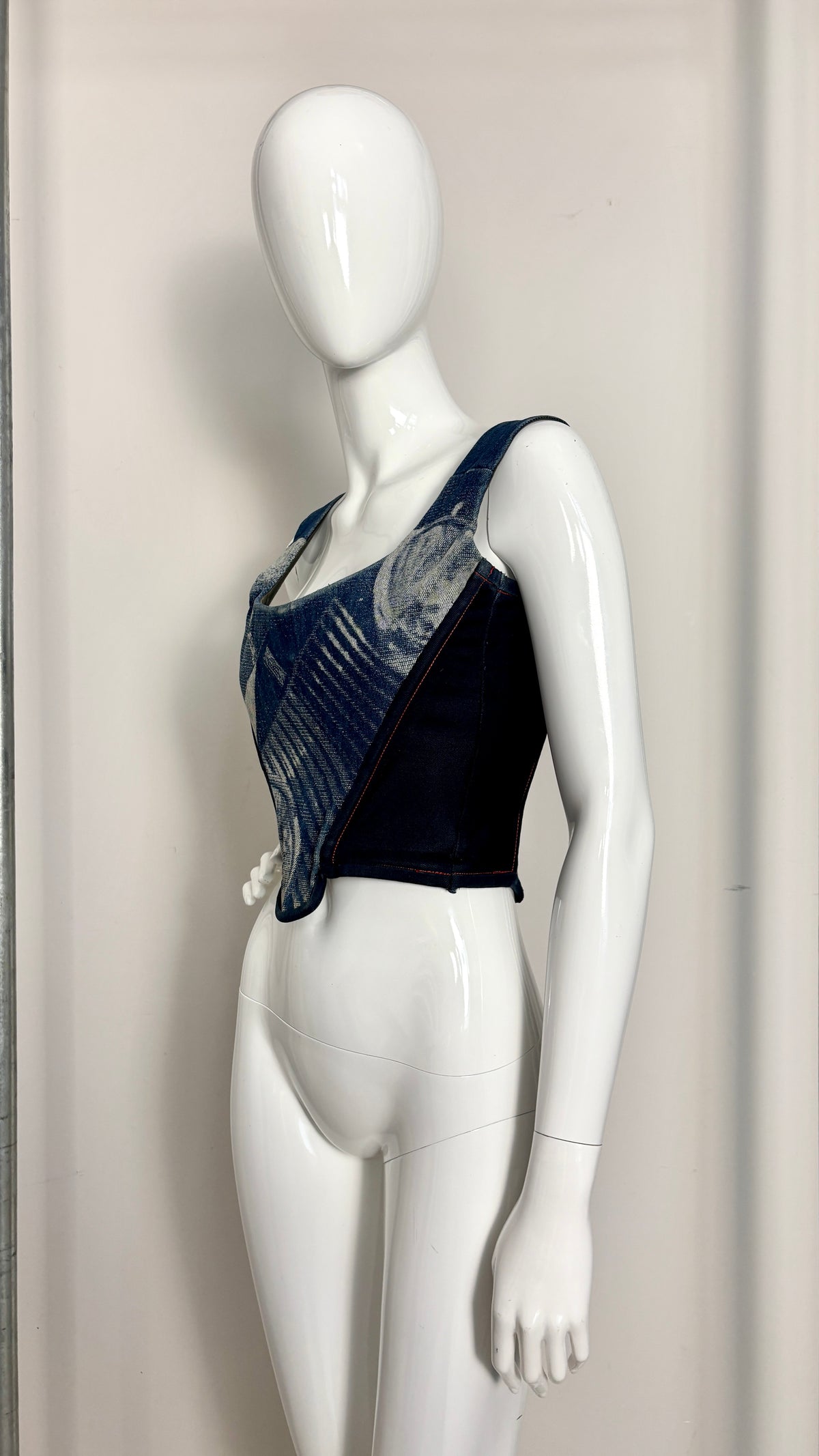 Vivienne Westwood S/S 1992/1993 'ALWAYS ON CAMERA' denim corset