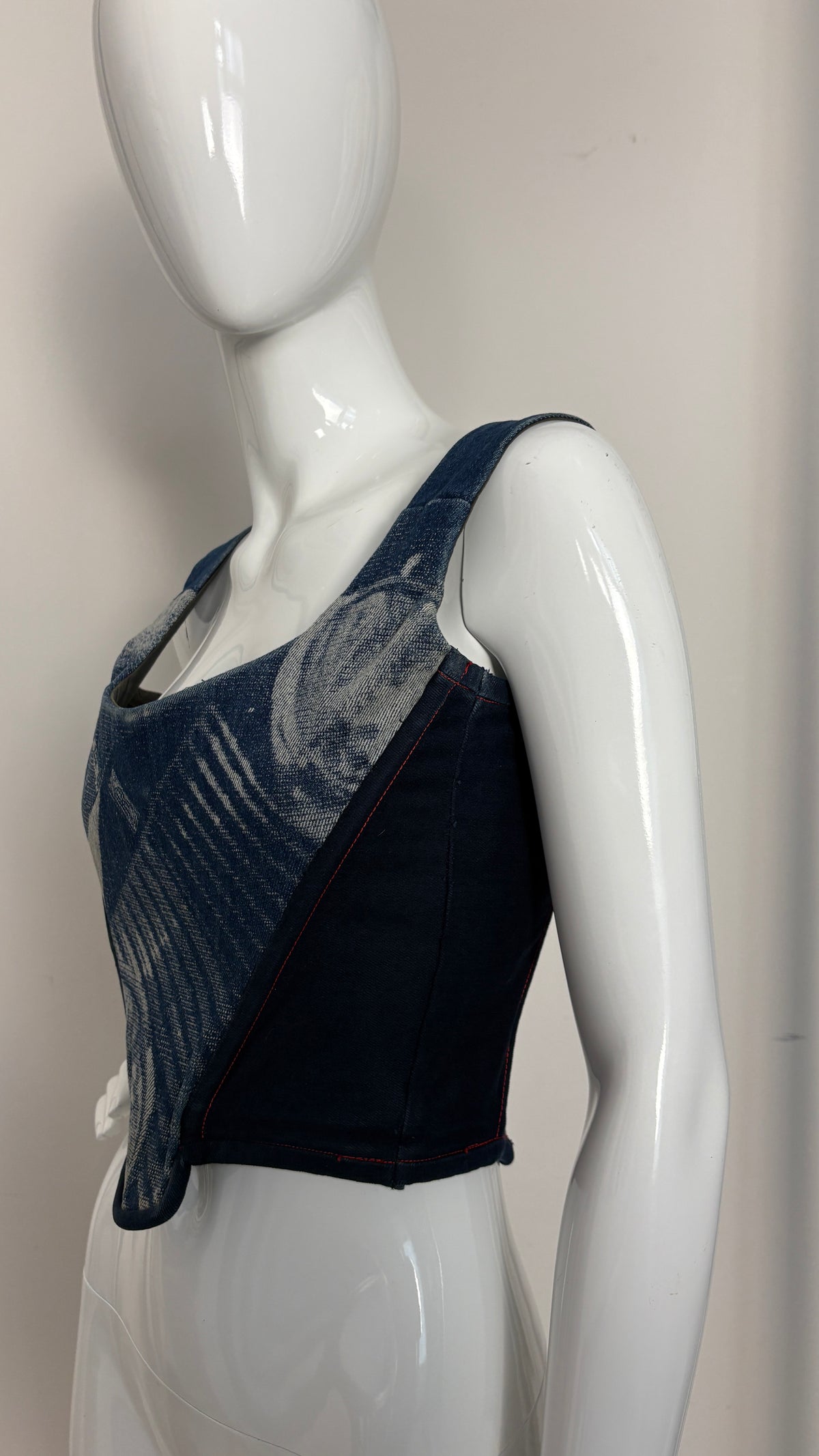 Vivienne Westwood S/S 1992/1993 'ALWAYS ON CAMERA' denim corset