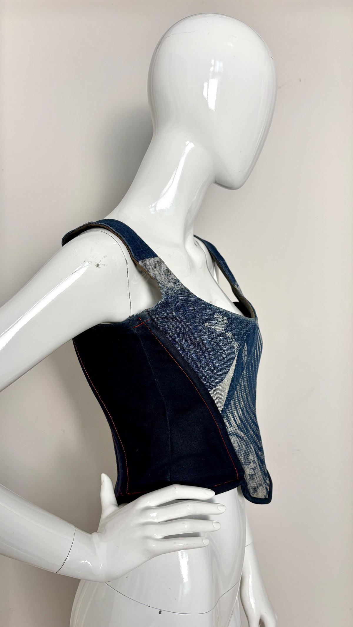 Vivienne Westwood S/S 1992/1993 'ALWAYS ON CAMERA' denim corset