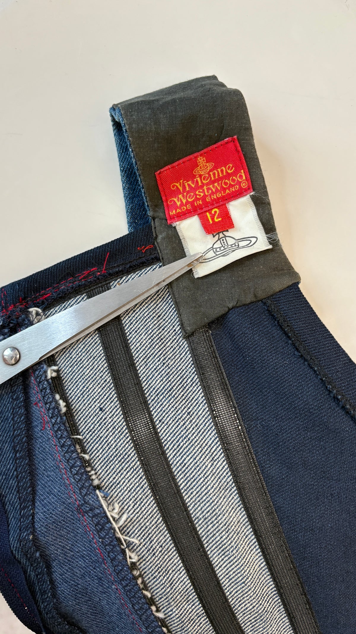 Vivienne Westwood S/S 1992/1993 'ALWAYS ON CAMERA' denim corset