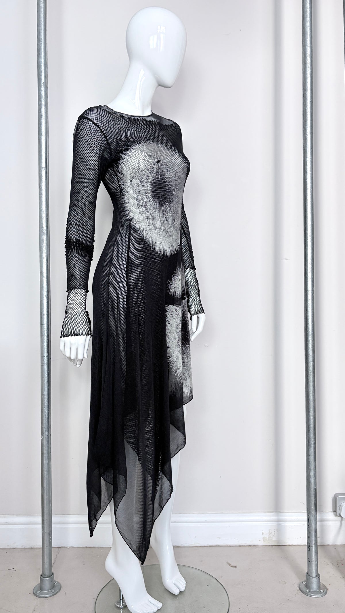 Yohji Yamamoto A/W 2011 double layer fishnet dandelion dres