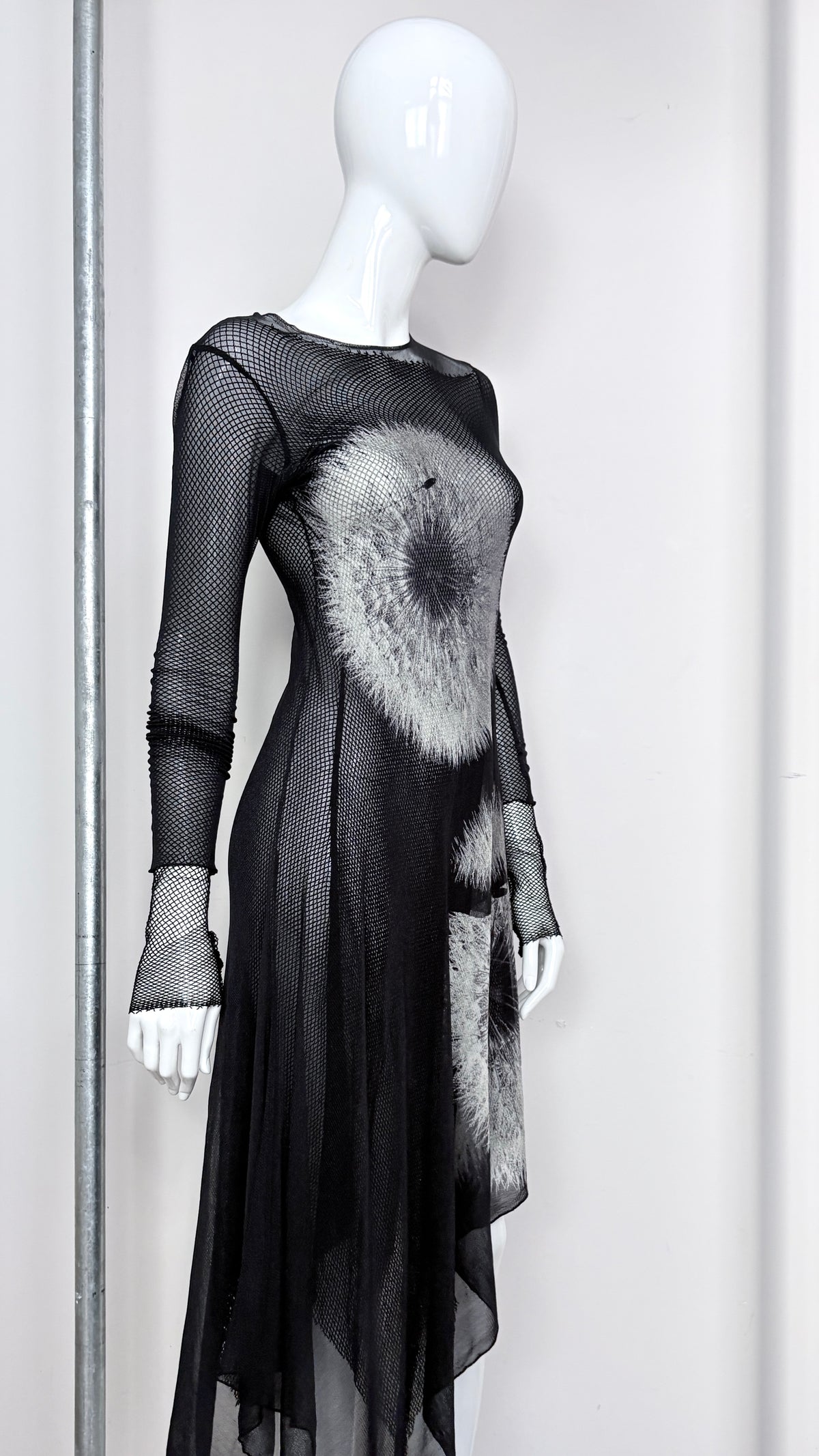 Yohji Yamamoto A/W 2011 double layer fishnet dandelion dres