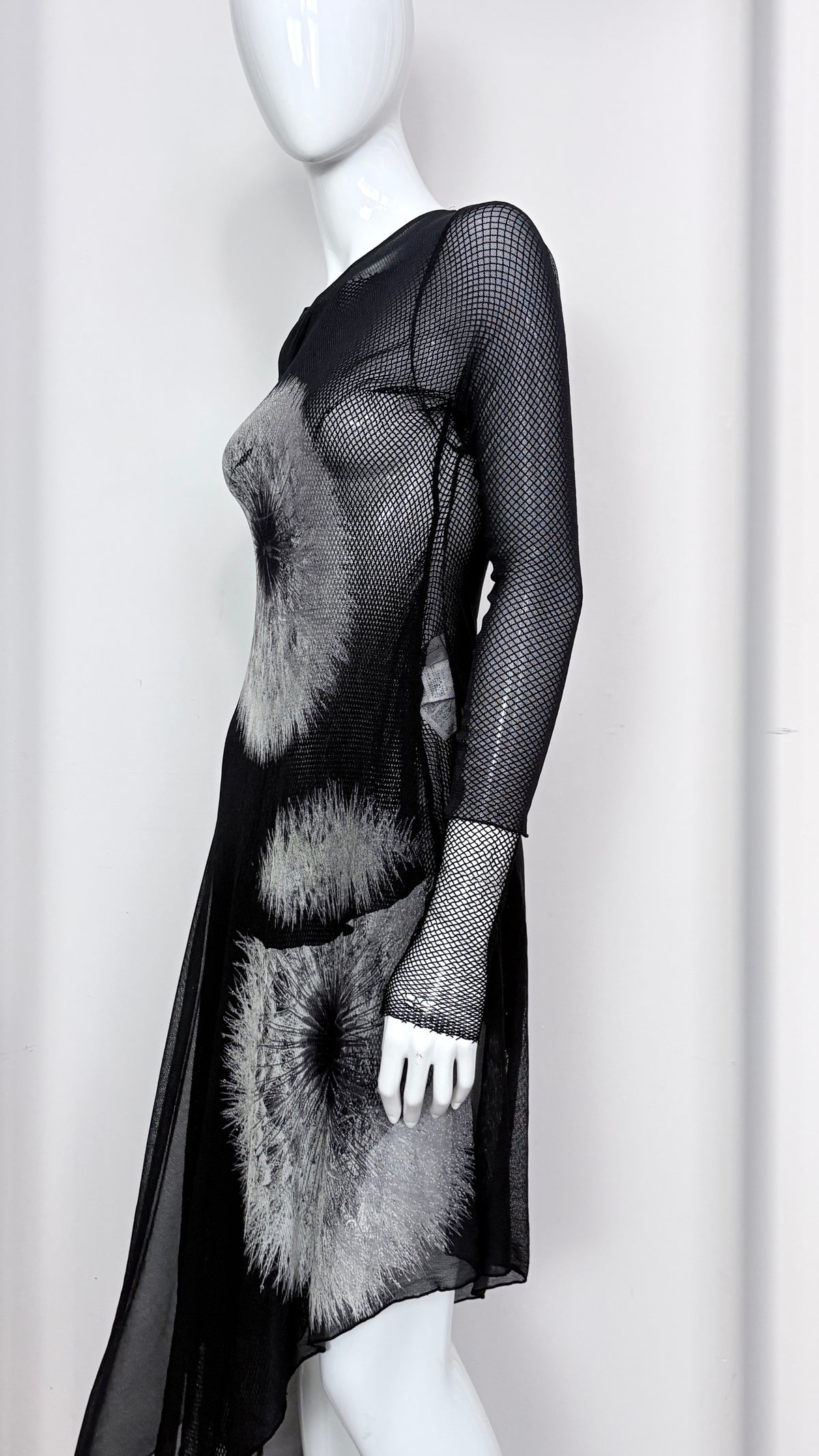 Yohji Yamamoto A/W 2011 double layer fishnet dandelion dres